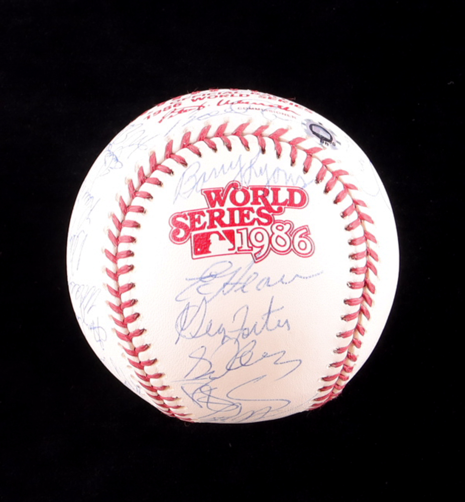 1986 Mets World Series Baseball Signed by (31) with Gary Carter, Doc Gooden, Darryl Strawberry, Keith Hernandez (Steiner) at PristineAuction.com 1986 Mets World Series Baseball Signed by (31) with Gary Carter, Doc Gooden, Darryl Strawberry, Keith Hernandez (Steiner) at PristineAuction.com