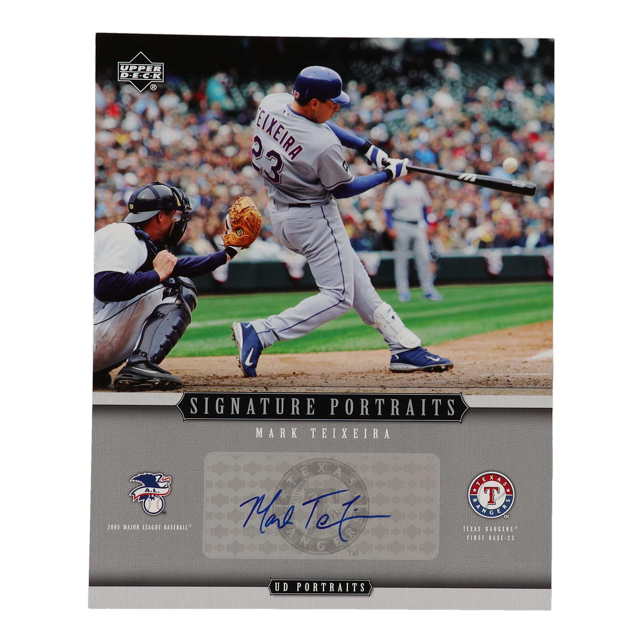Mark Teixeira 2005 UD Portraits Signature Portraits Auto 8 x 10 #SP-MT at PristineAuction.com Mark Teixeira 2005 UD Portraits Signature Portraits Auto 8 x 10 #SP-MT at PristineAuction.com
