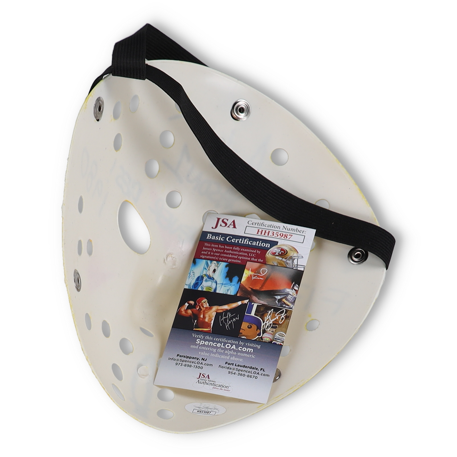 Ari Lehman Signed "Friday the 13th" Mask Inscribed "Jason 1", "Jason Never Dies!" & "F13 1980" With Sketch (JSA) at PristineAuction.com Ari Lehman Signed "Friday the 13th" Mask Inscribed "Jason 1", "Jason Never Dies!" & "F13 1980" With Sketch (JSA) at PristineAuction.com