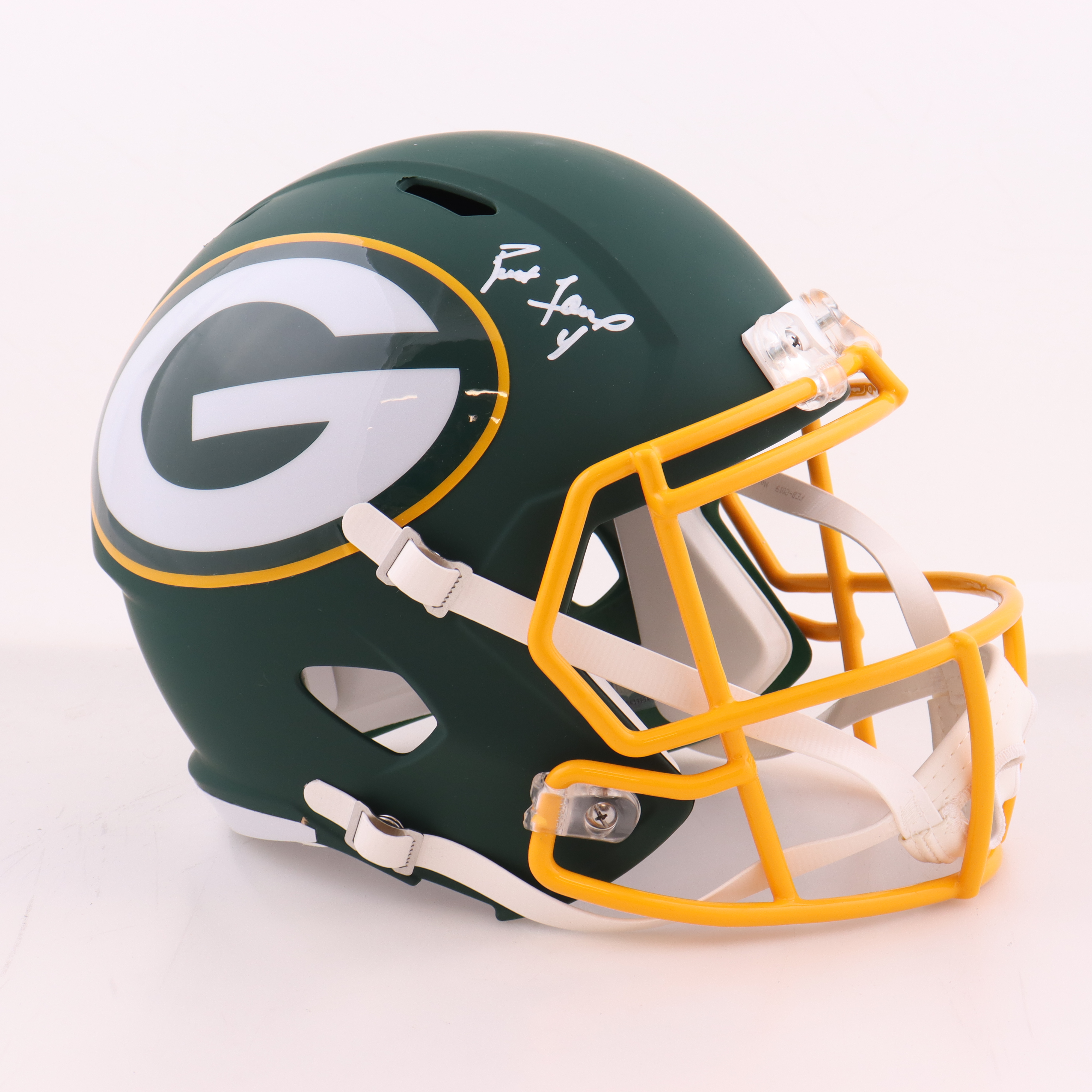 Brett Favre Signed Packers Full-Size AMP Alternate Speed Helmet (Favre) at PristineAuction.com Brett Favre Signed Packers Full-Size AMP Alternate Speed Helmet (Favre) at PristineAuction.com