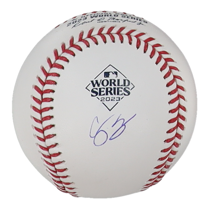 Corey Seager Signed 2023 World Series Logo Baseball (MLB) at PristineAuction.com Corey Seager Signed 2023 World Series Logo Baseball (MLB) at PristineAuction.com