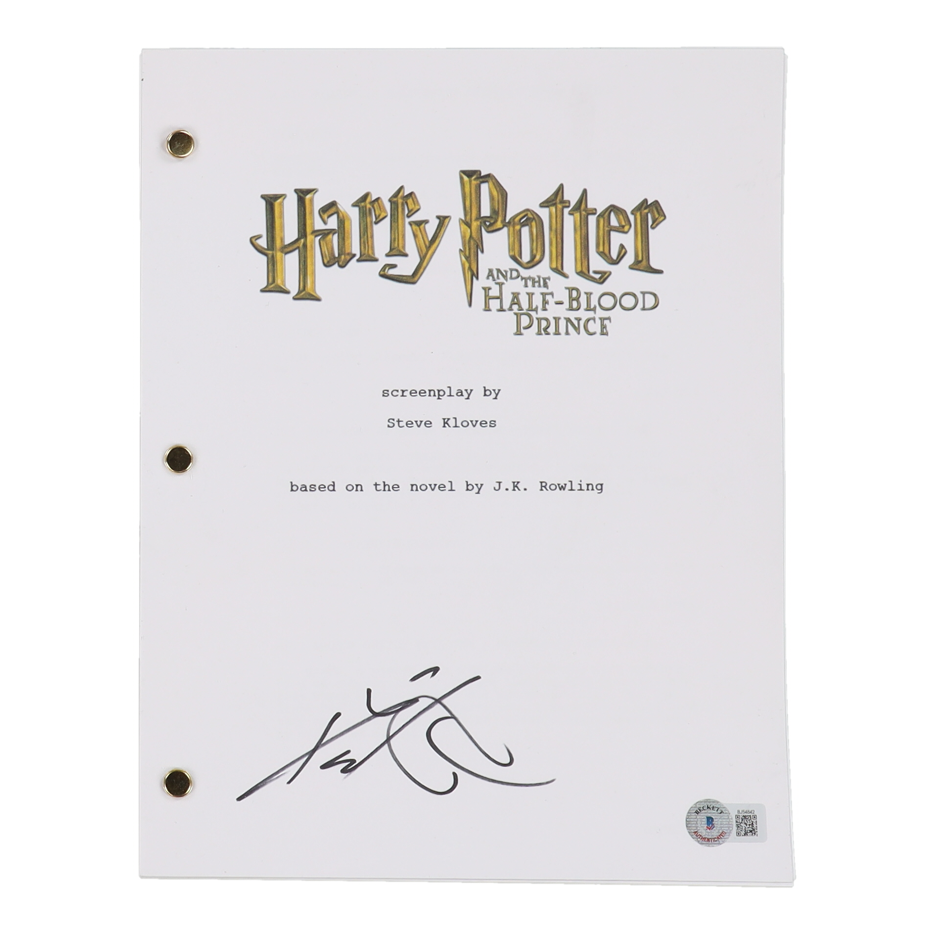 Daniel Radcliffe Signed "Harry Potter and The Half-Blood Prince" Movie Script (Beckett) at PristineAuction.com Daniel Radcliffe Signed "Harry Potter and The Half-Blood Prince" Movie Script (Beckett) at PristineAuction.com