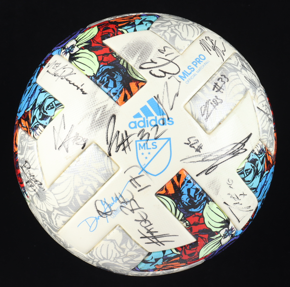 2022 Dynamo Game-Used Adidas Soccer Ball Team-Signed by (23) with Marcelo Palomino, Daniel Steres, Adam Lundqvist, Sam Junqua (Beckett & Fanatics) at PristineAuction.com 2022 Dynamo Game-Used Adidas Soccer Ball Team-Signed by (23) with Marcelo Palomino, Daniel Steres, Adam Lundqvist, Sam Junqua (Beckett & Fanatics) at PristineAuction.com