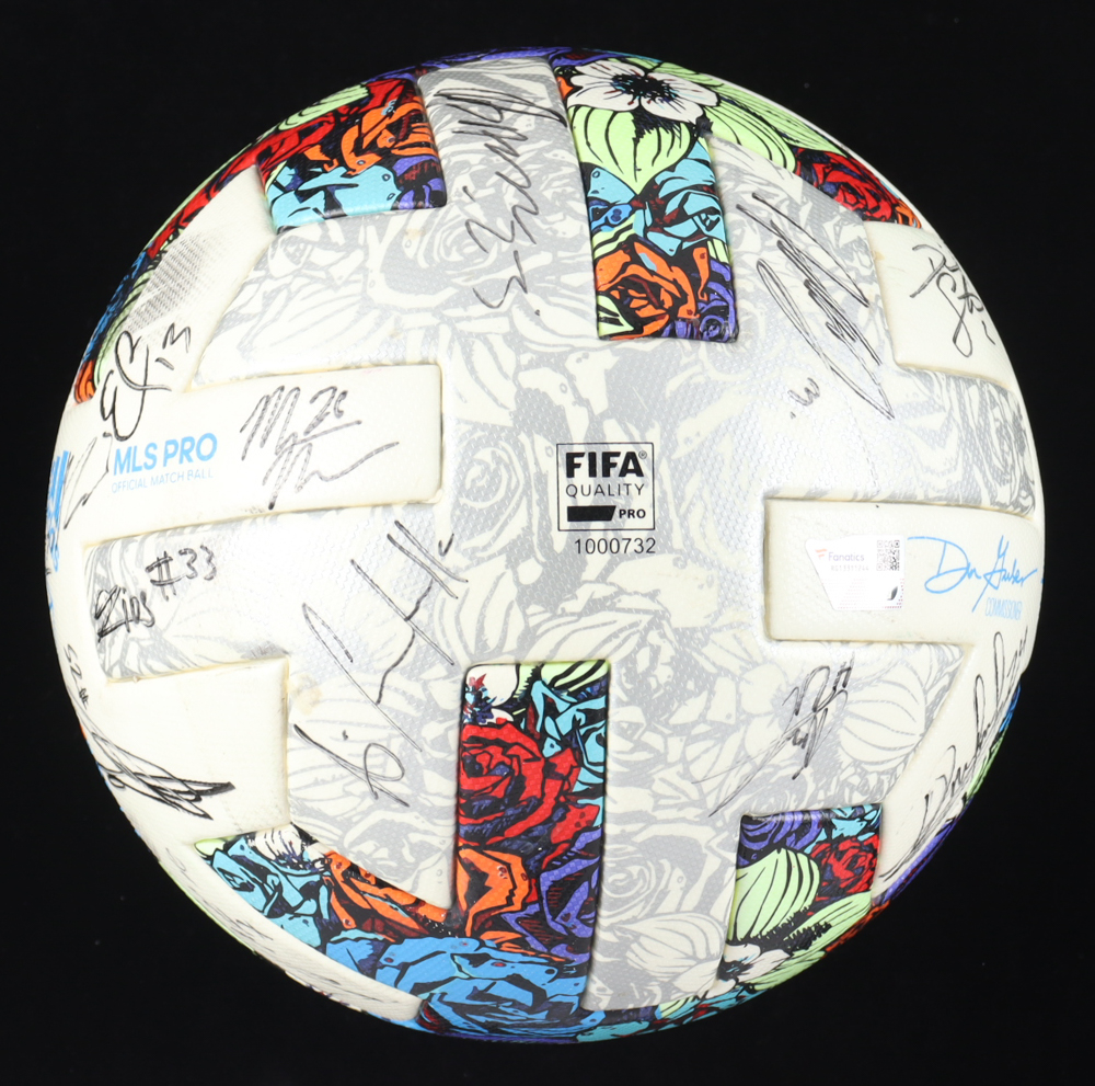 2022 Dynamo Game-Used Adidas Soccer Ball Team-Signed by (23) with Marcelo Palomino, Daniel Steres, Adam Lundqvist, Sam Junqua (Beckett & Fanatics) at PristineAuction.com 2022 Dynamo Game-Used Adidas Soccer Ball Team-Signed by (23) with Marcelo Palomino, Daniel Steres, Adam Lundqvist, Sam Junqua (Beckett & Fanatics) at PristineAuction.com