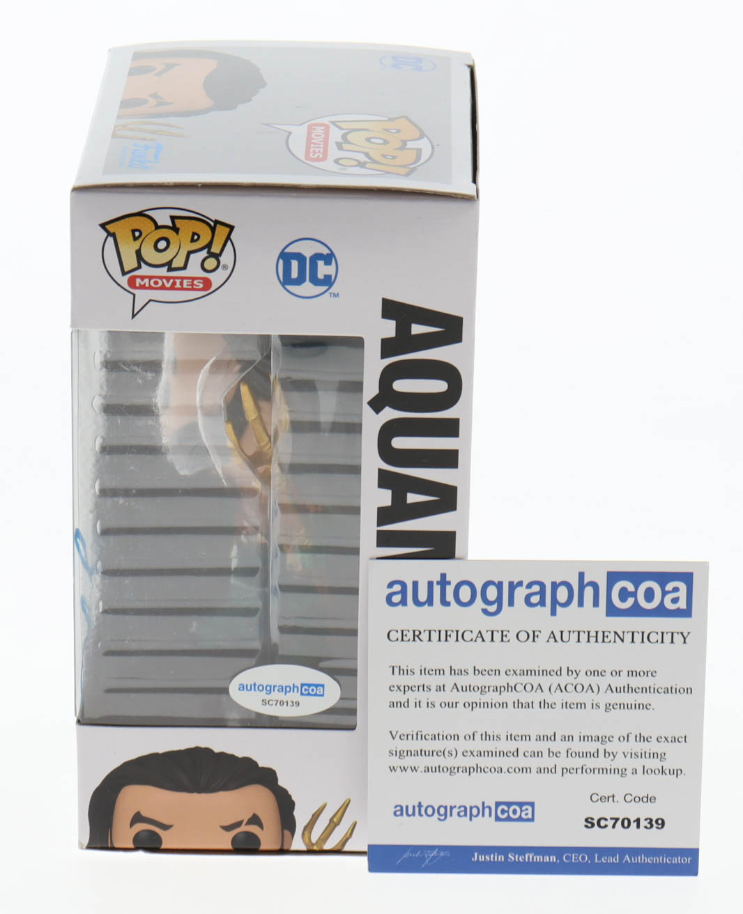 Jason Momoa Signed "Aquaman: And The Lost Kingdom" #1301 Aquaman Funko Pop! Vinyl Figure (ACOA) at PristineAuction.com Jason Momoa Signed "Aquaman: And The Lost Kingdom" #1301 Aquaman Funko Pop! Vinyl Figure (ACOA) at PristineAuction.com