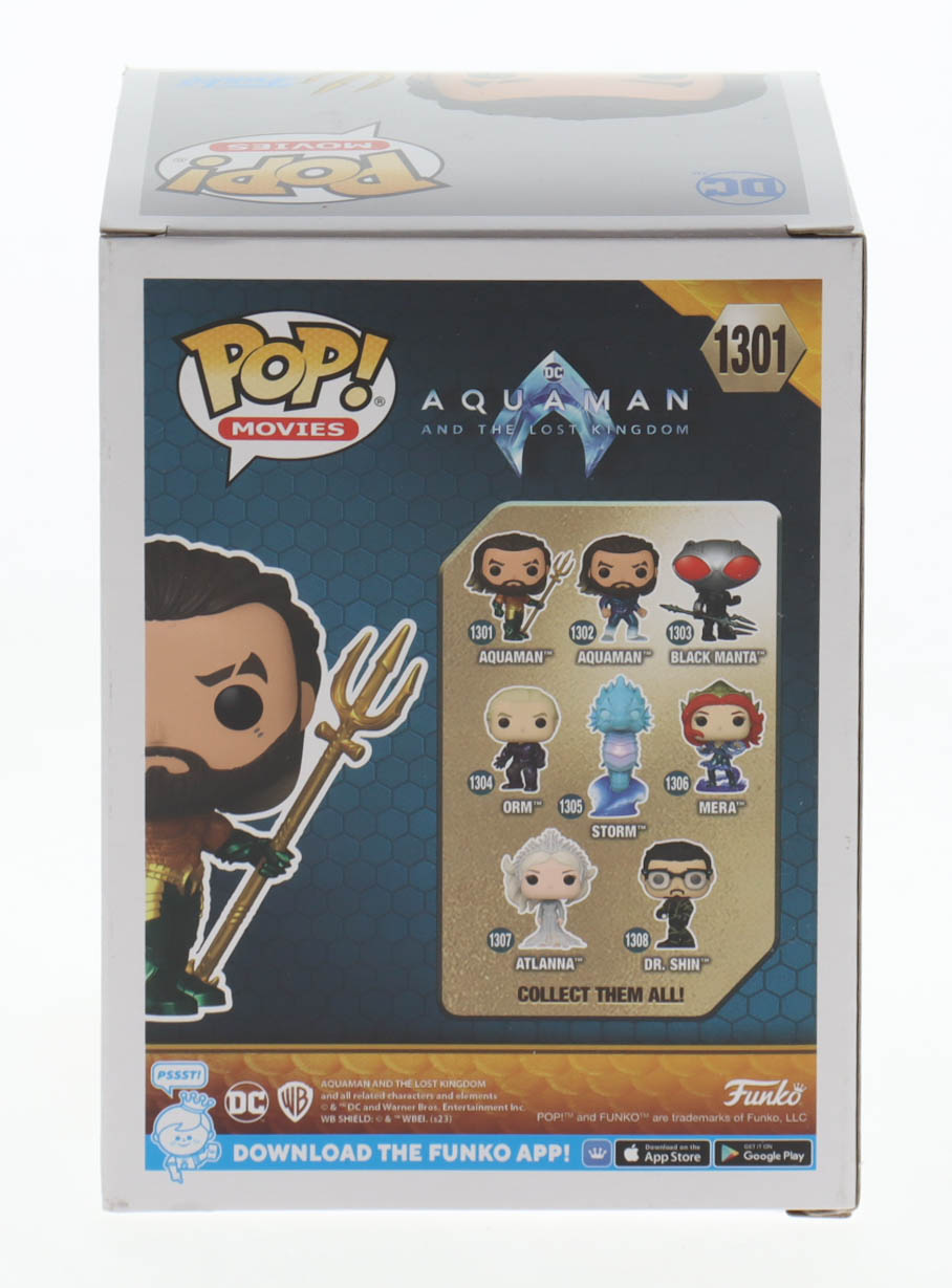Jason Momoa Signed "Aquaman: And The Lost Kingdom" #1301 Aquaman Funko Pop! Vinyl Figure (ACOA) at PristineAuction.com Jason Momoa Signed "Aquaman: And The Lost Kingdom" #1301 Aquaman Funko Pop! Vinyl Figure (ACOA) at PristineAuction.com