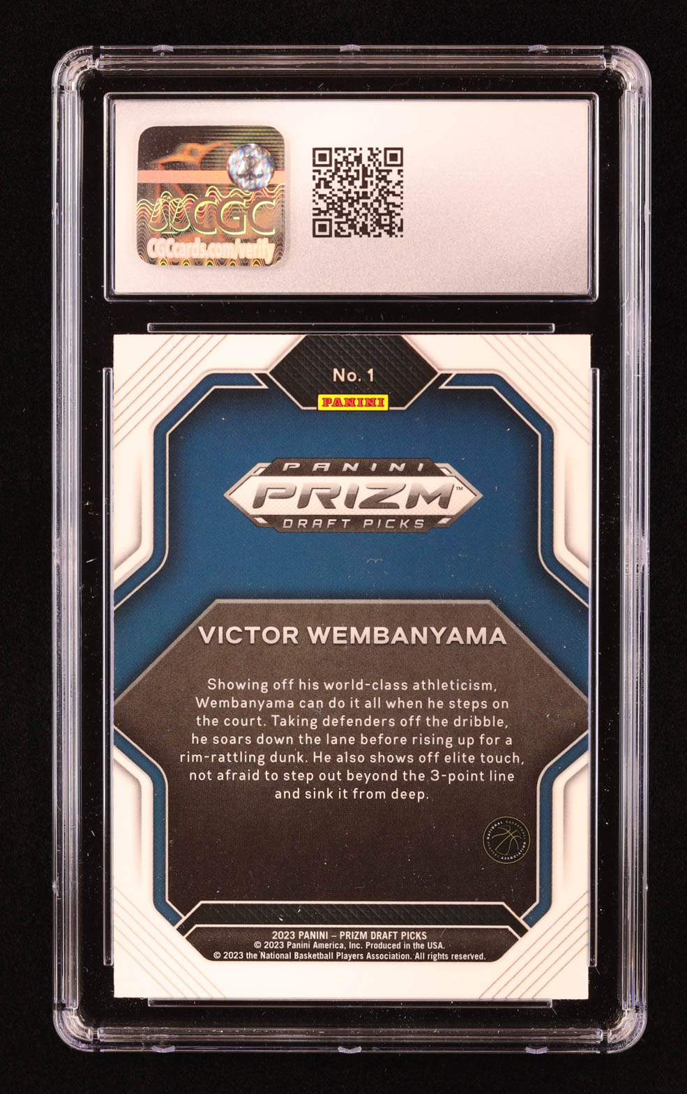 Victor Wembanyama 2023-24 Panini Prizm Draft Picks Fireworks #1 RC (CGC 9.5) at PristineAuction.com Victor Wembanyama 2023-24 Panini Prizm Draft Picks Fireworks #1 RC (CGC 9.5) at PristineAuction.com
