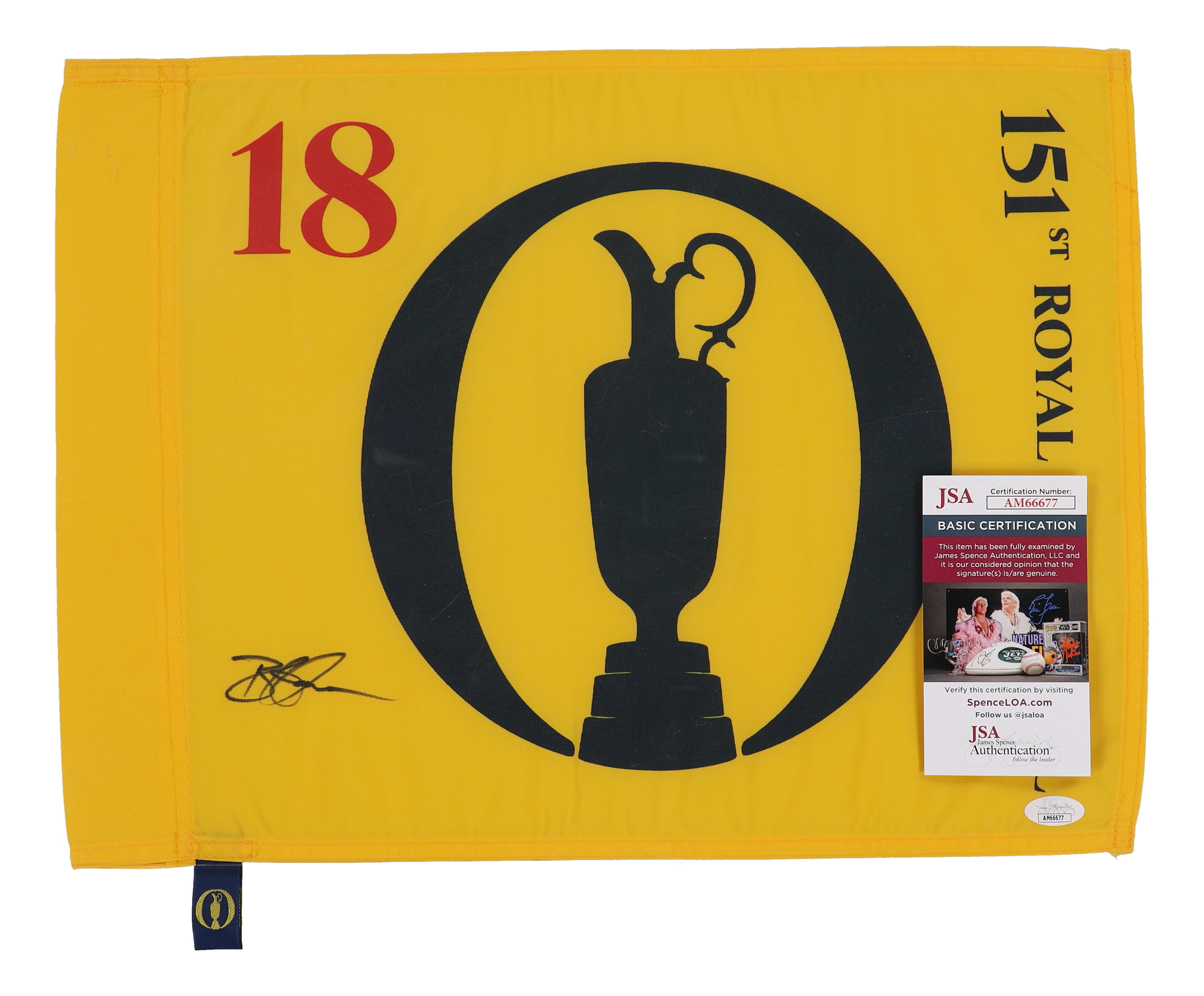 Brian Harman Signed 2023 151st British Open Pin Flag (JSA) at PristineAuction.com Brian Harman Signed 2023 151st British Open Pin Flag (JSA) at PristineAuction.com