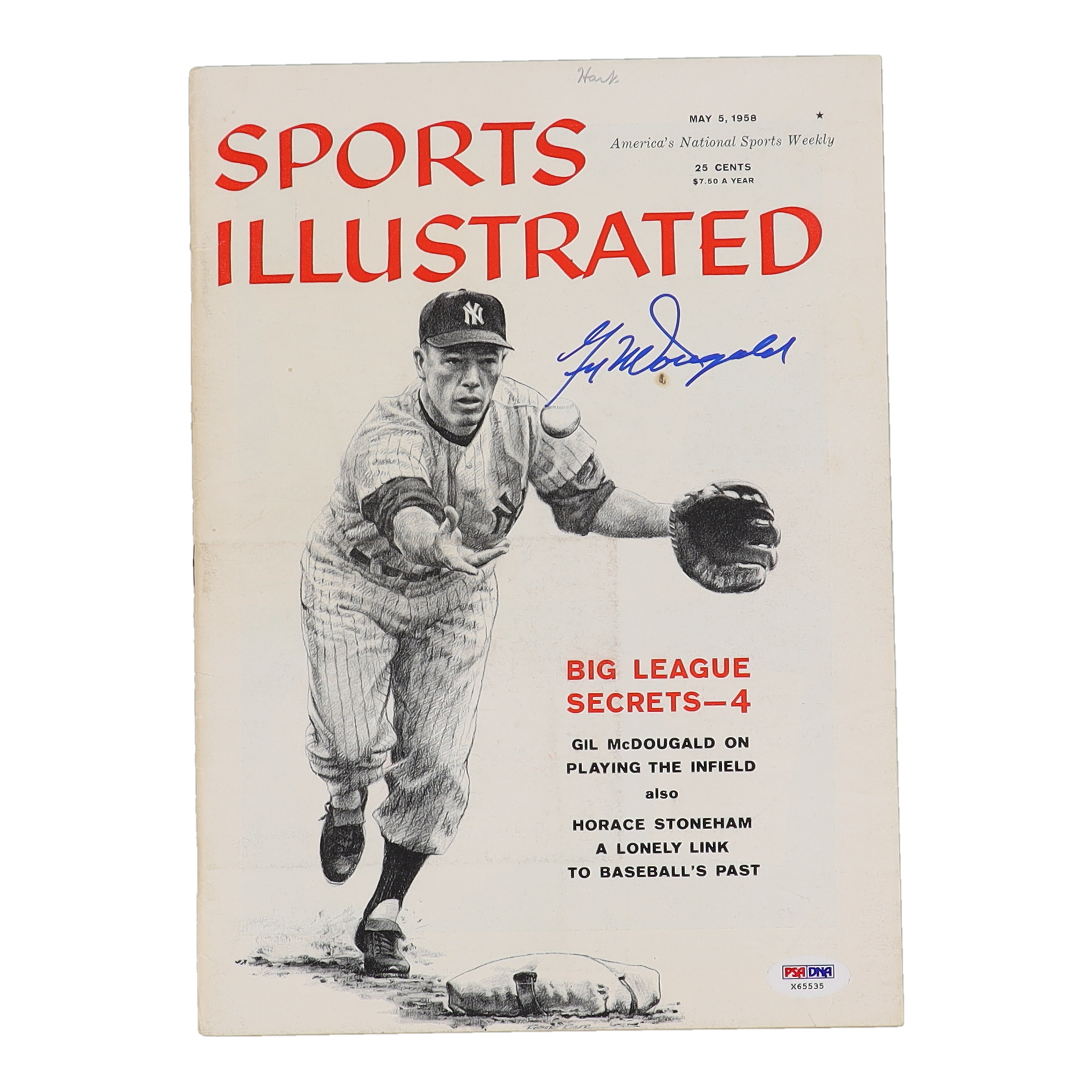 Gil McDougald Signed 1958 "Sports Illustrated" Magazine (PSA) at PristineAuction.com Gil McDougald Signed 1958 "Sports Illustrated" Magazine (PSA) at PristineAuction.com