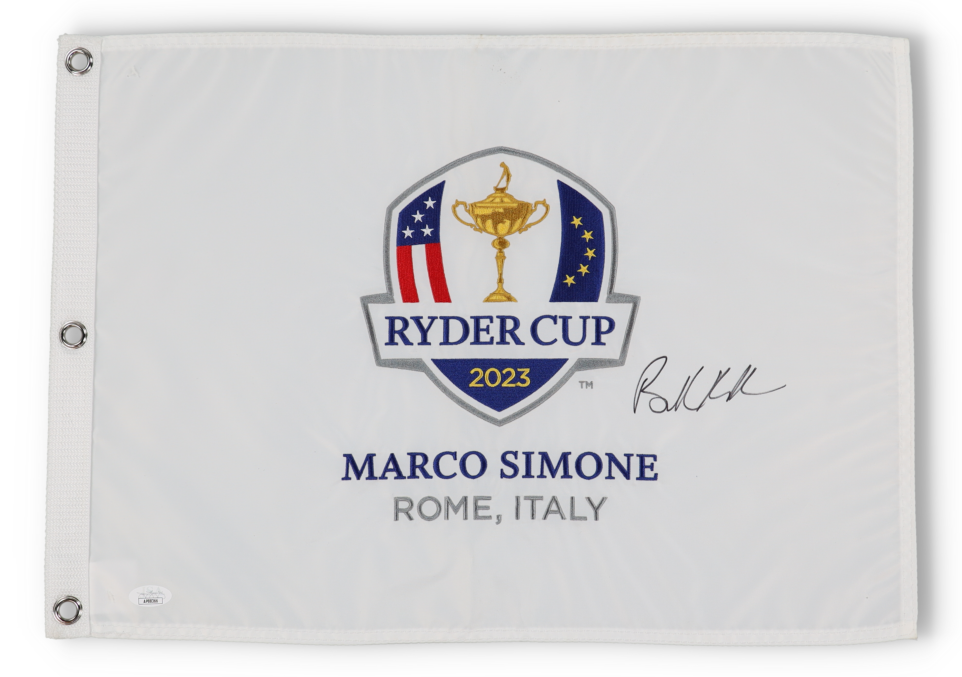 Brooks Koepka Signed 2023 Ryder Cup Pin Flag (JSA) at PristineAuction.com Brooks Koepka Signed 2023 Ryder Cup Pin Flag (JSA) at PristineAuction.com