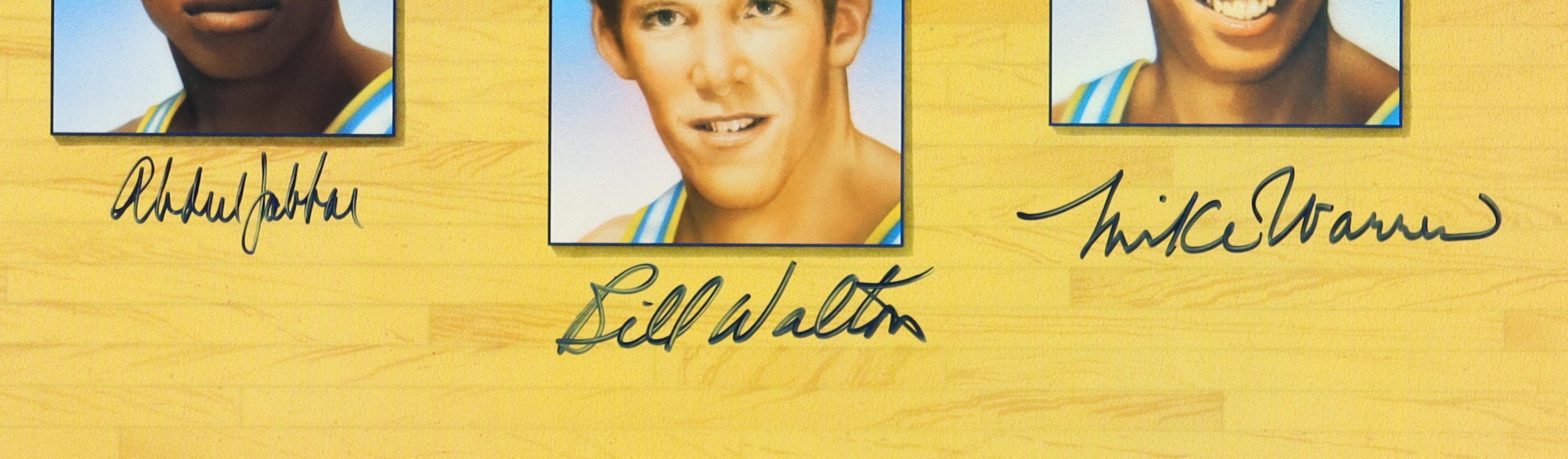 UCLA Bruins Legends Custom Framed Lithograph Display Signed By (7) With Kareem Abdul-Jabbar, John Wooden, Bill Walton, Gail Goodrich (JSA) at PristineAuction.com UCLA Bruins Legends Custom Framed Lithograph Display Signed By (7) With Kareem Abdul-Jabbar, John Wooden, Bill Walton, Gail Goodrich (JSA) at PristineAuction.com