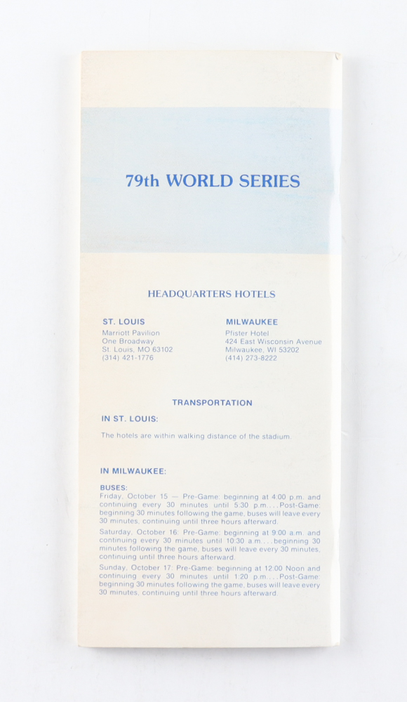 1982 World Series Original Media Guide at PristineAuction.com 1982 World Series Original Media Guide at PristineAuction.com