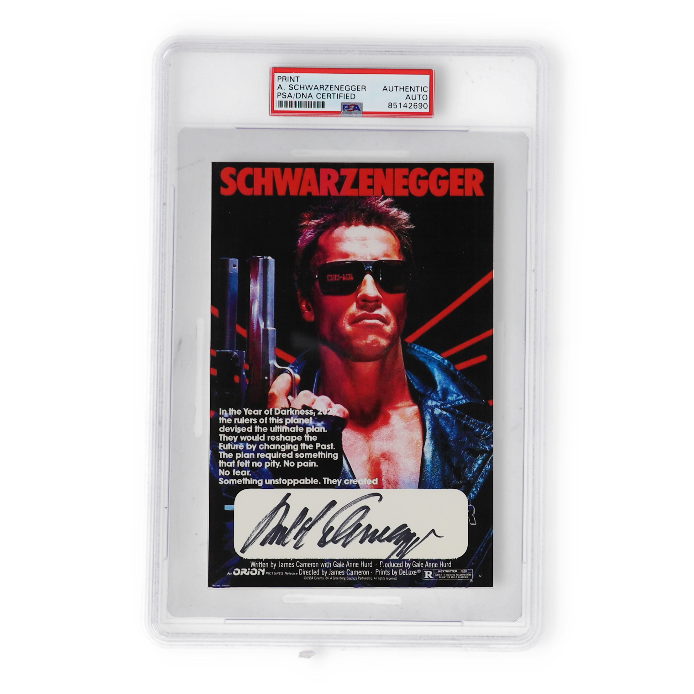 Arnold Schwarzenegger Signed "Terminator 2: Judgement Day" Print (PSA) at PristineAuction.com Arnold Schwarzenegger Signed "Terminator 2: Judgement Day" Print (PSA) at PristineAuction.com