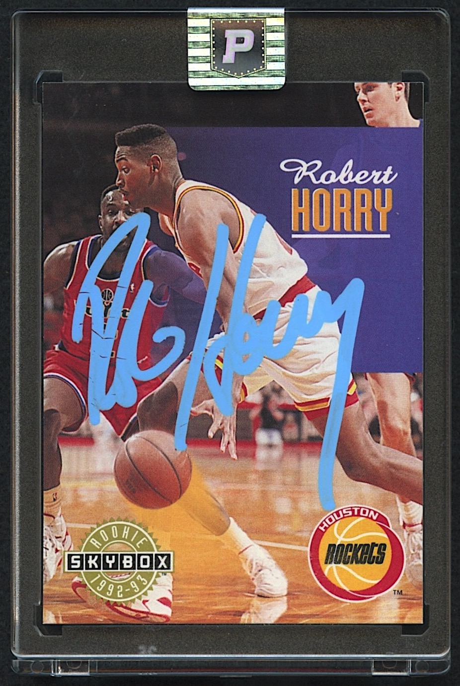 Robert Horry Signed 1992-93 SkyBox #345 RC (PA Encapsulated) at PristineAuction.com Robert Horry Signed 1992-93 SkyBox #345 RC (PA Encapsulated) at PristineAuction.com
