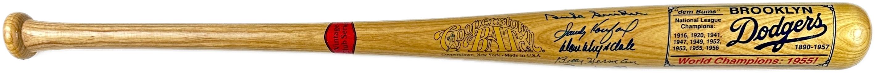 Dodgers Hall of Famers Cooperstown Commemorative Baseball Bat Signed By (6) with Sandy Koufax, Don Drysdale, Al Lopez, Billy Herman, Duke Snider & Pee Wee Reese (JSA) at PristineAuction.com Dodgers Hall of Famers Cooperstown Commemorative Baseball Bat Signed By (6) with Sandy Koufax, Don Drysdale, Al Lopez, Billy Herman, Duke Snider & Pee Wee Reese (JSA) at PristineAuction.com