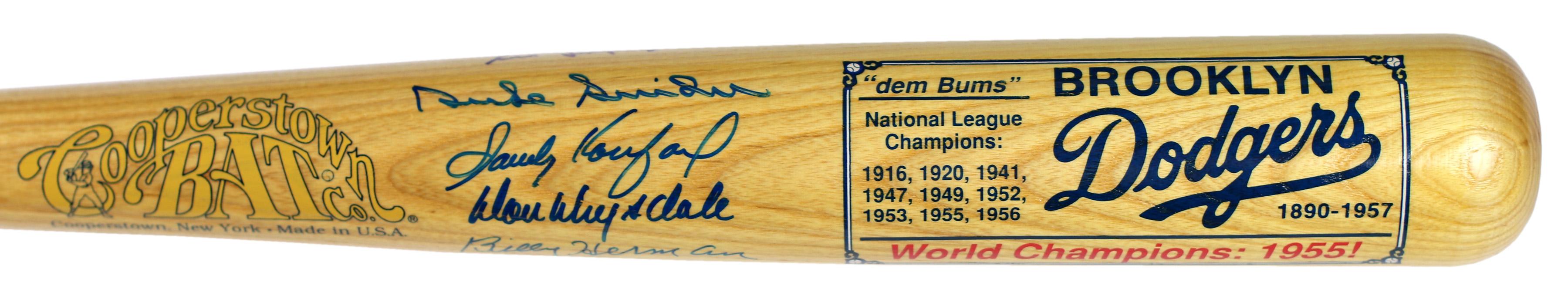 Dodgers Hall of Famers Cooperstown Commemorative Baseball Bat Signed By (6) with Sandy Koufax, Don Drysdale, Al Lopez, Billy Herman, Duke Snider & Pee Wee Reese (JSA) at PristineAuction.com Dodgers Hall of Famers Cooperstown Commemorative Baseball Bat Signed By (6) with Sandy Koufax, Don Drysdale, Al Lopez, Billy Herman, Duke Snider & Pee Wee Reese (JSA) at PristineAuction.com