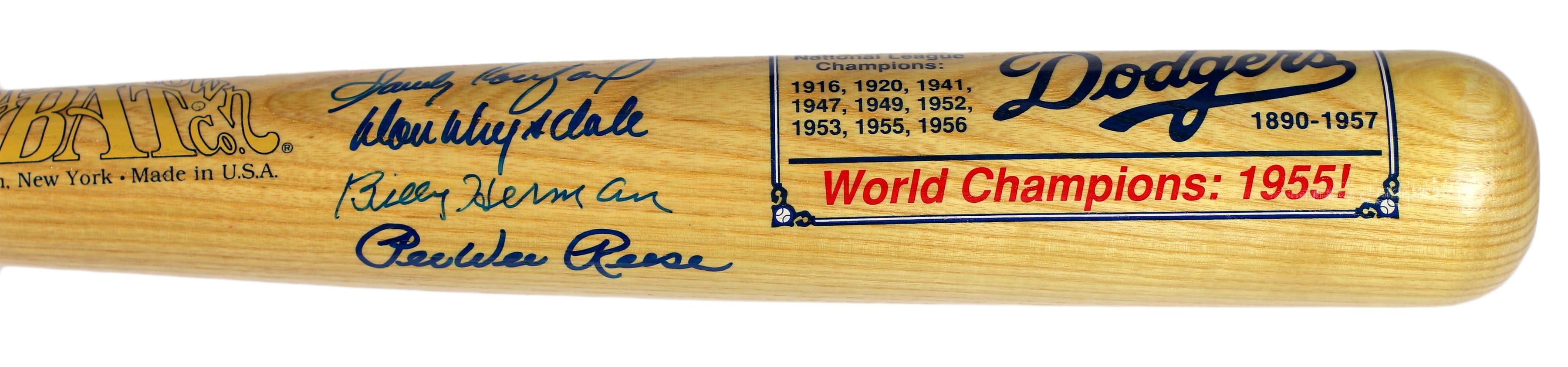 Dodgers Hall of Famers Cooperstown Commemorative Baseball Bat Signed By (6) with Sandy Koufax, Don Drysdale, Al Lopez, Billy Herman, Duke Snider & Pee Wee Reese (JSA) at PristineAuction.com Dodgers Hall of Famers Cooperstown Commemorative Baseball Bat Signed By (6) with Sandy Koufax, Don Drysdale, Al Lopez, Billy Herman, Duke Snider & Pee Wee Reese (JSA) at PristineAuction.com