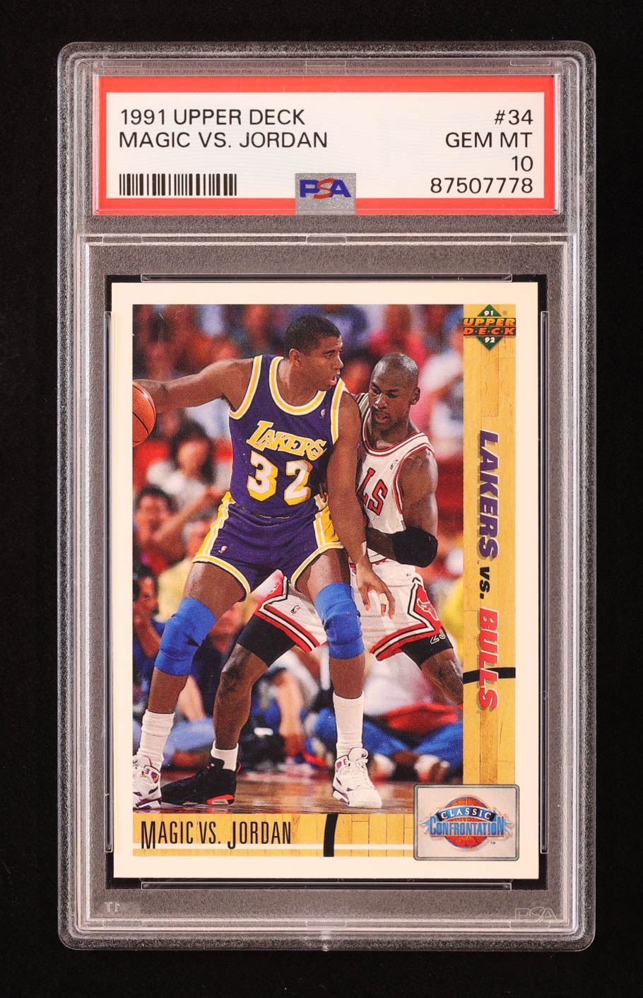 Magic Johnson / Michael Jordan 1991-92 Upper Deck #34 CC (PSA 10) at PristineAuction.com Magic Johnson / Michael Jordan 1991-92 Upper Deck #34 CC (PSA 10) at PristineAuction.com
