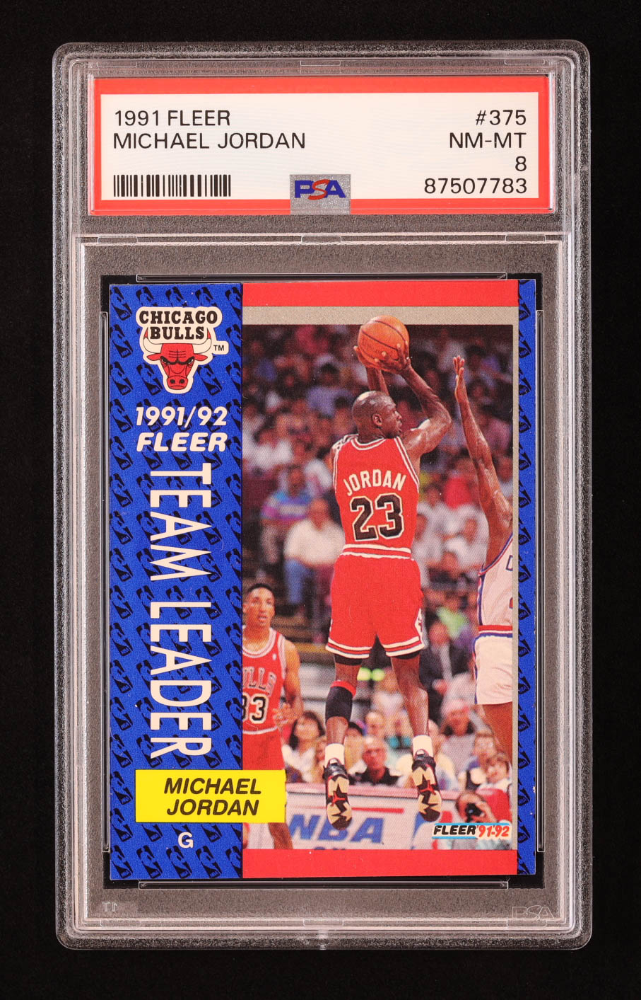 Michael Jordan 1991-92 Fleer #375 TL (PSA 8) at PristineAuction.com Michael Jordan 1991-92 Fleer #375 TL (PSA 8) at PristineAuction.com