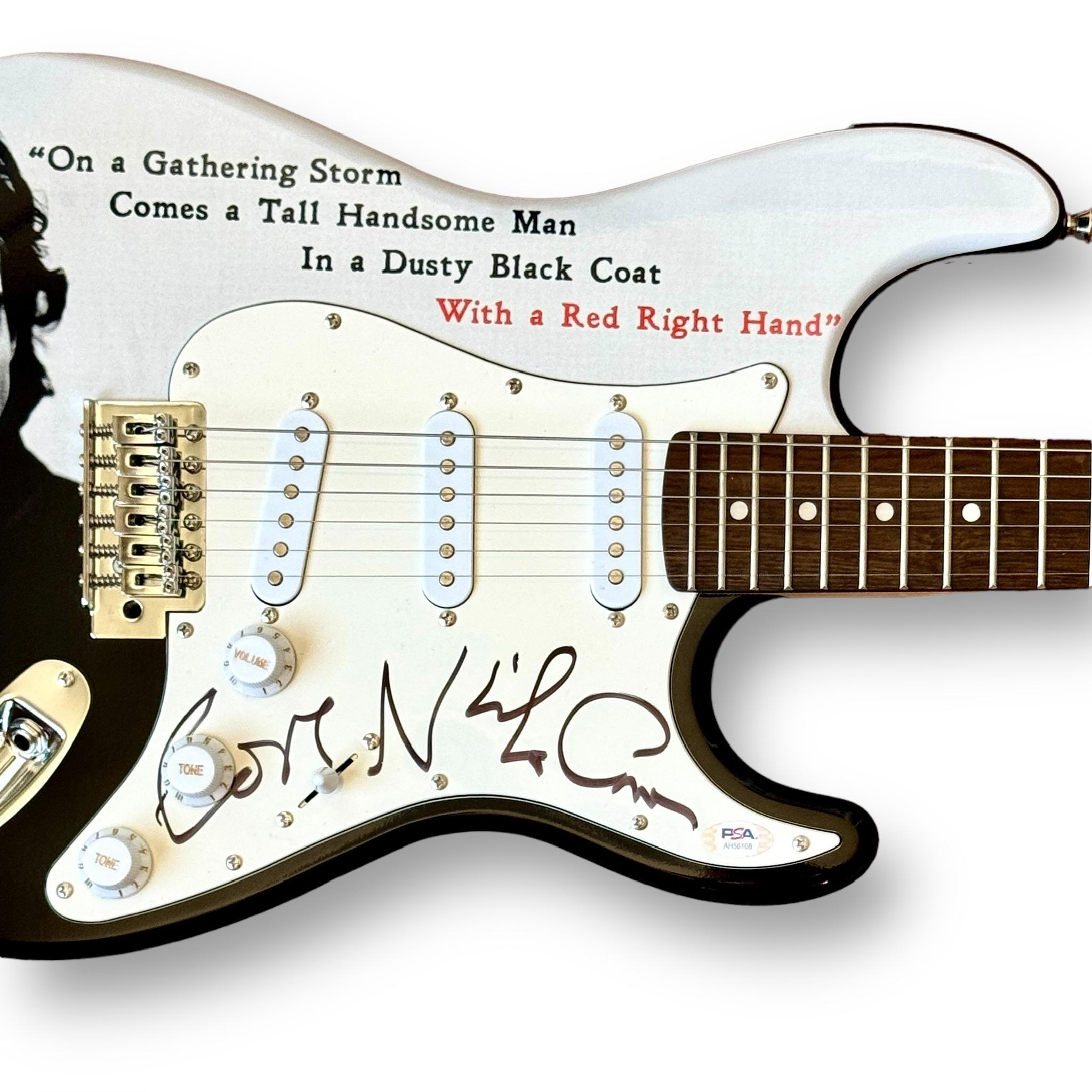 Nick Cave Signed Custom Stratocaster Electric Guitar Inscribed "Love" (PSA) at PristineAuction.com Nick Cave Signed Custom Stratocaster Electric Guitar Inscribed "Love" (PSA) at PristineAuction.com