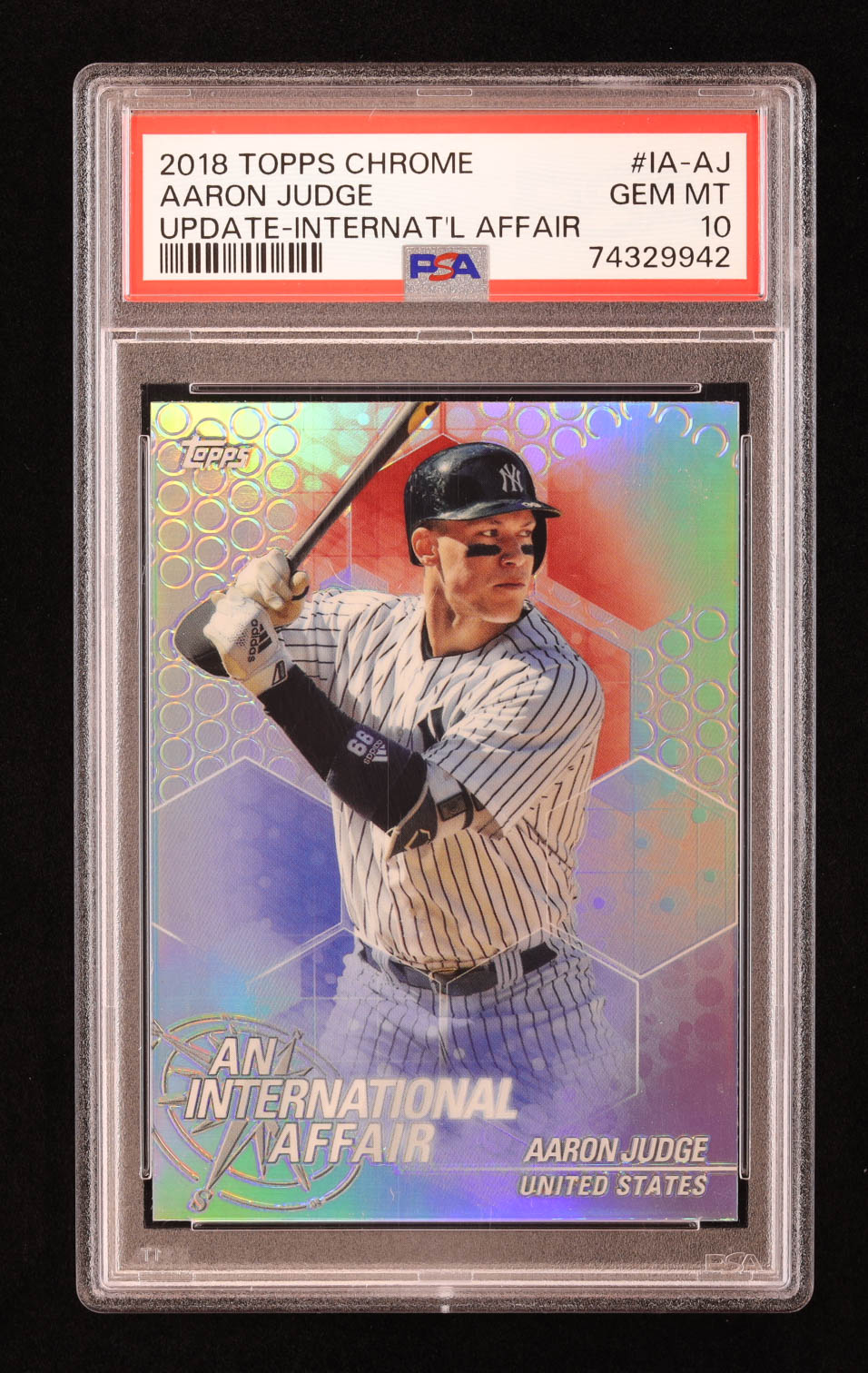 Aaron Judge 2018 Topps Chrome Update An International Affair #IAAJ (PSA 10) at PristineAuction.com Aaron Judge 2018 Topps Chrome Update An International Affair #IAAJ (PSA 10) at PristineAuction.com
