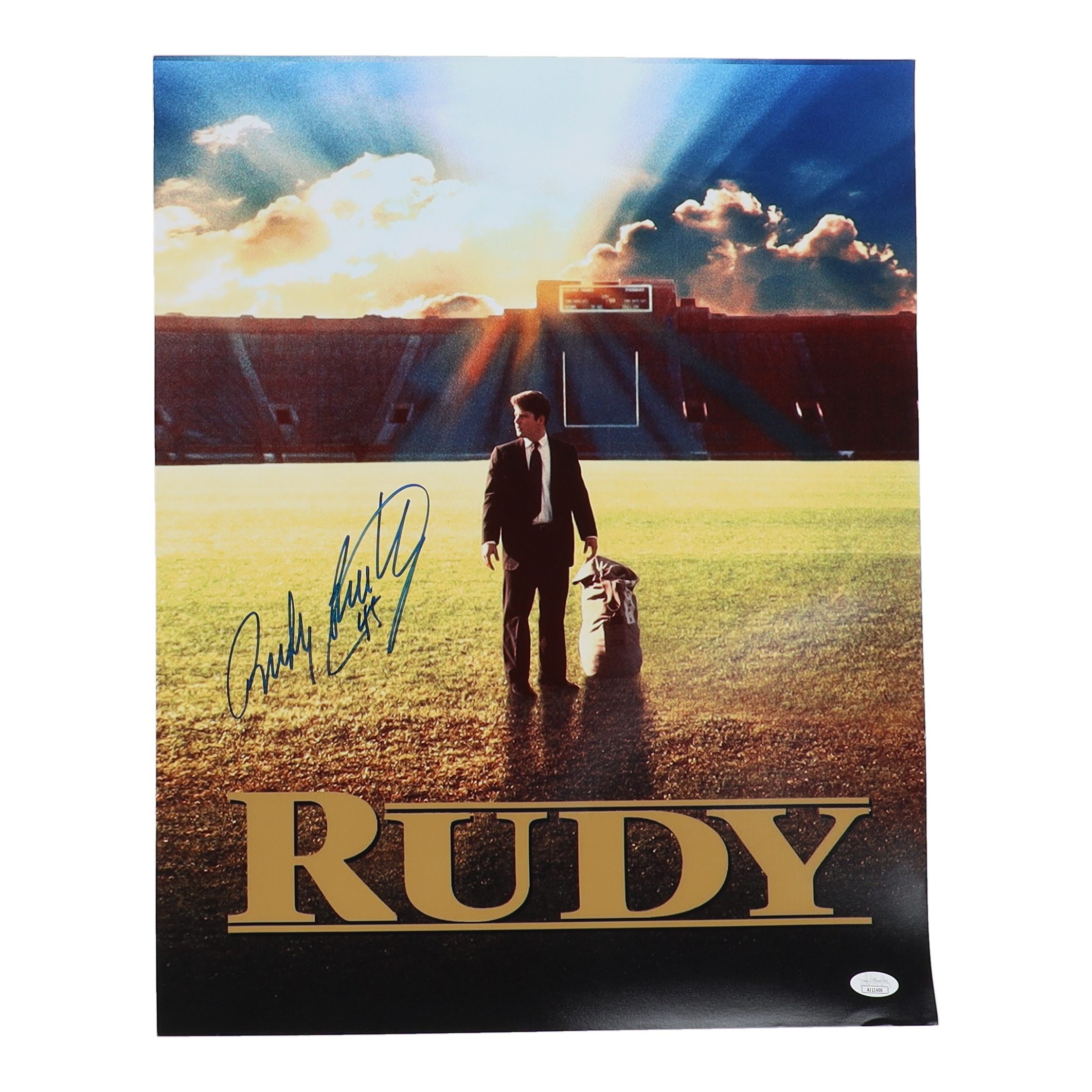 Rudy Ruettiger Signed "Rudy" 16x20 Movie Poster Photo (JSA) at PristineAuction.com Rudy Ruettiger Signed "Rudy" 16x20 Movie Poster Photo (JSA) at PristineAuction.com