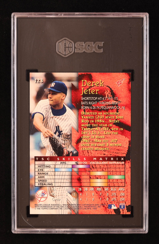Carte Collection Derek Jeter 1992 Front Row #55 - Rookie - SGC 8