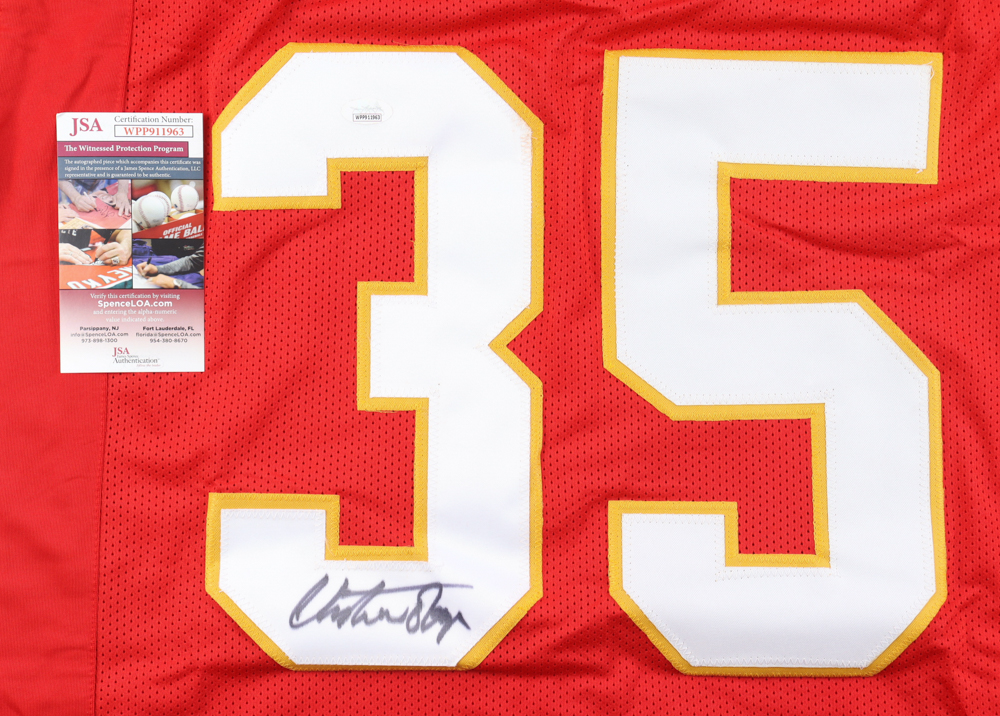 Christian Okoye Signed Jersey (JSA) at PristineAuction.com Christian Okoye Signed Jersey (JSA) at PristineAuction.com