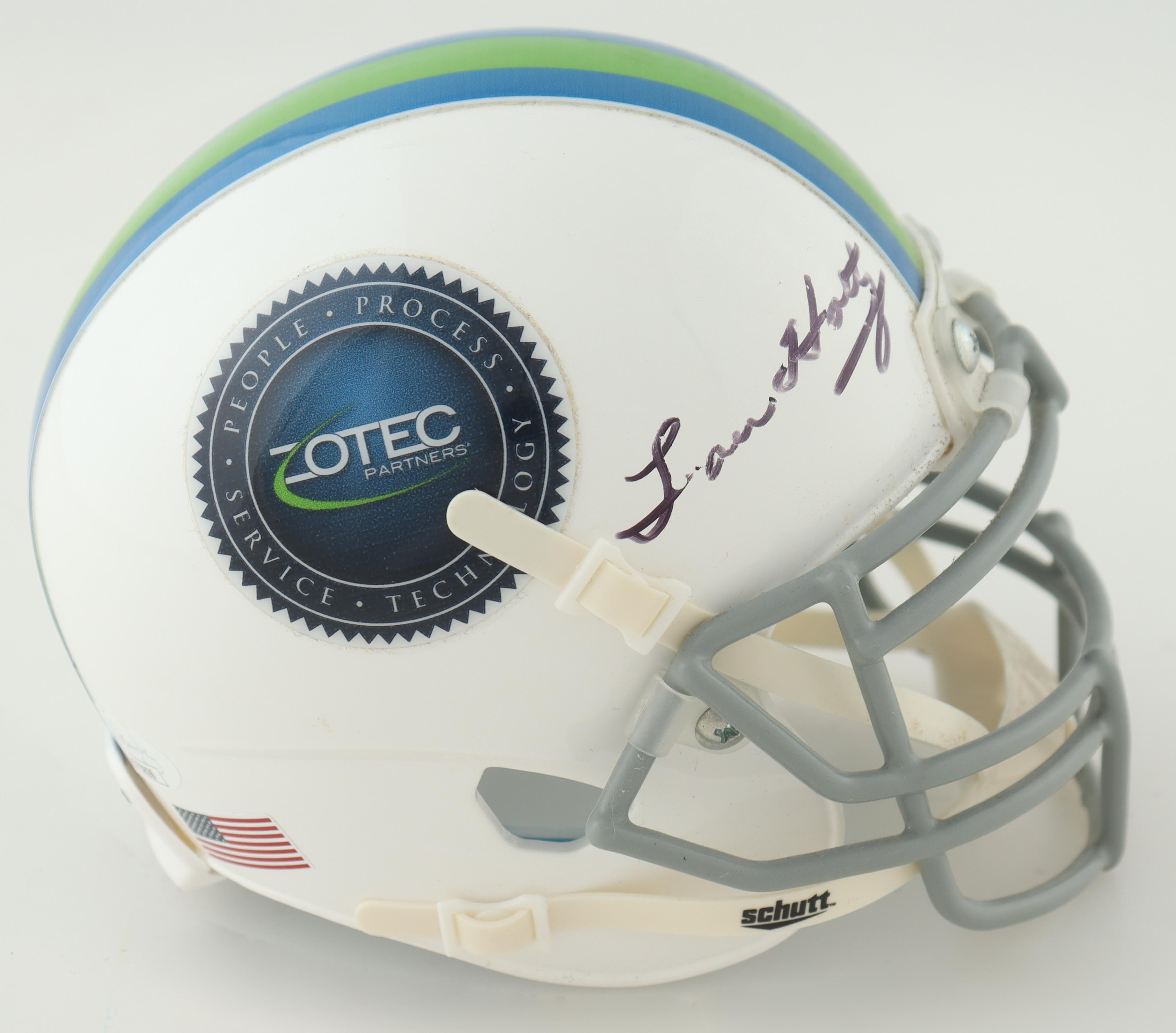 Lou Holtz Signed Zotec Logo Mini Helmet (JSA) at PristineAuction.com Lou Holtz Signed Zotec Logo Mini Helmet (JSA) at PristineAuction.com