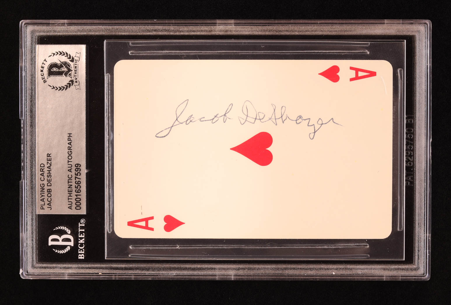 Jacob DeShazer Signed Playing Card (BGS) at PristineAuction.com Jacob DeShazer Signed Playing Card (BGS) at PristineAuction.com