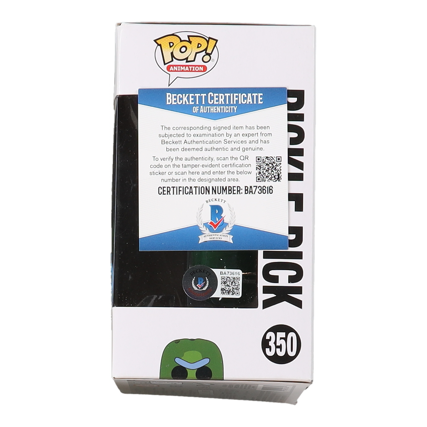 Kyle Starks Signed "Rick and Morty" #350 Pickle Rick Funko Pop! Vinyl Figure with Pickle Rick Sketch (Beckett) at PristineAuction.com Kyle Starks Signed "Rick and Morty" #350 Pickle Rick Funko Pop! Vinyl Figure with Pickle Rick Sketch (Beckett) at PristineAuction.com