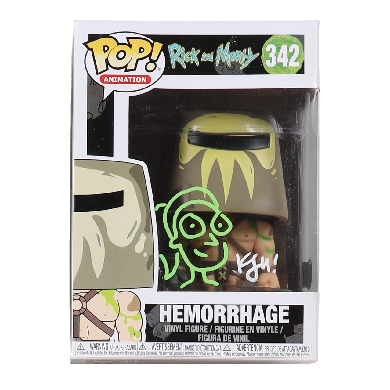 Kyle Starks Signed "Rick and Morty" #342 Hemorrhage Funko Pop! Vinyl Figure with Sketch (Beckett) at PristineAuction.com Kyle Starks Signed "Rick and Morty" #342 Hemorrhage Funko Pop! Vinyl Figure with Sketch (Beckett) at PristineAuction.com