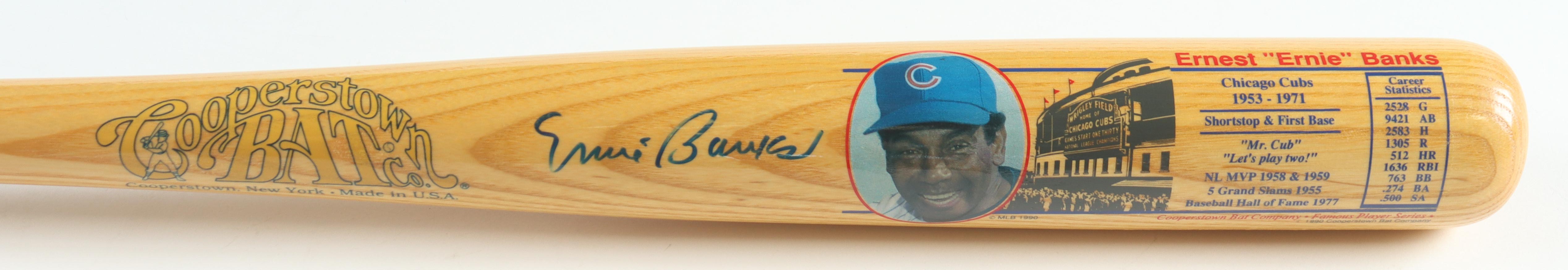 Ernie Banks Signed Cooperstown Bat Co. Baseball Bat (JSA) at PristineAuction.com Ernie Banks Signed Cooperstown Bat Co. Baseball Bat (JSA) at PristineAuction.com