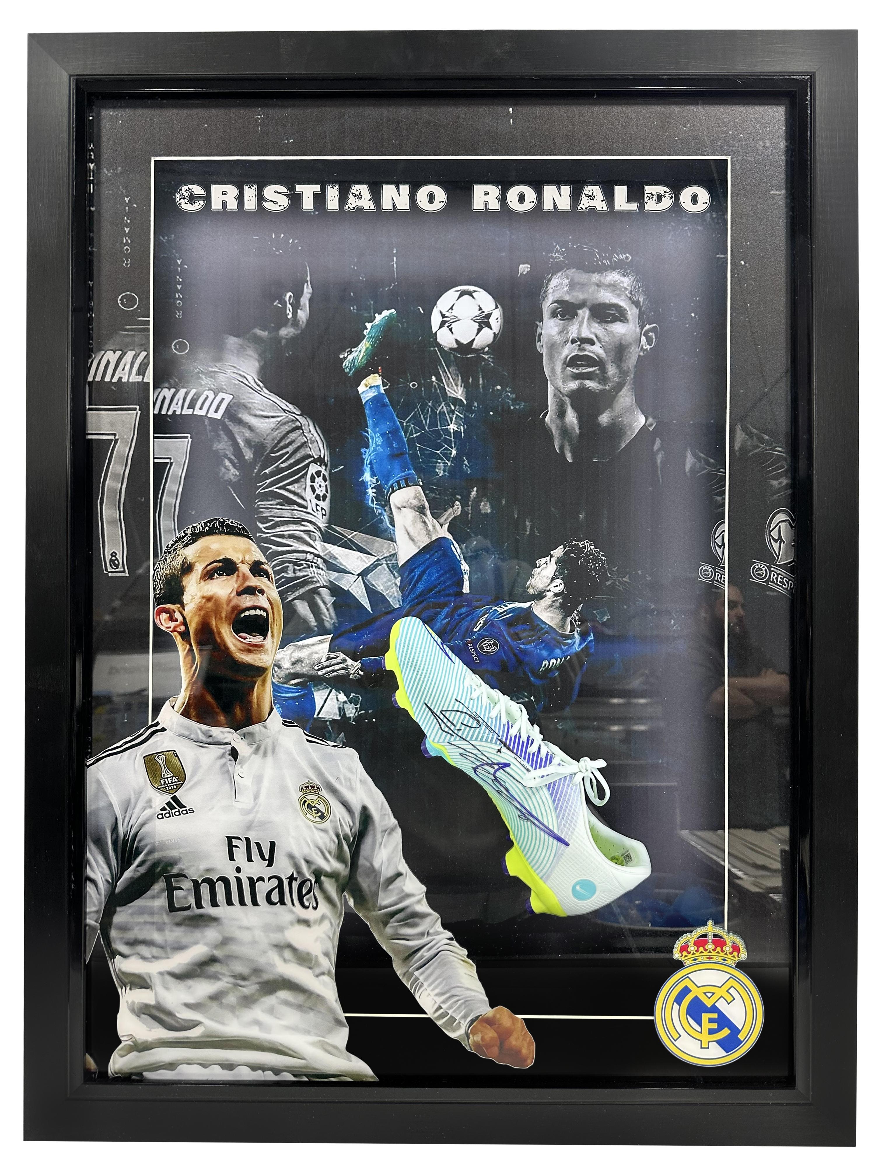 Cristiano Ronaldo Signed Real Madrid Custom Framed 3D LED Cleat Display (Beckett) at PristineAuction.com Cristiano Ronaldo Signed Real Madrid Custom Framed 3D LED Cleat Display (Beckett) at PristineAuction.com