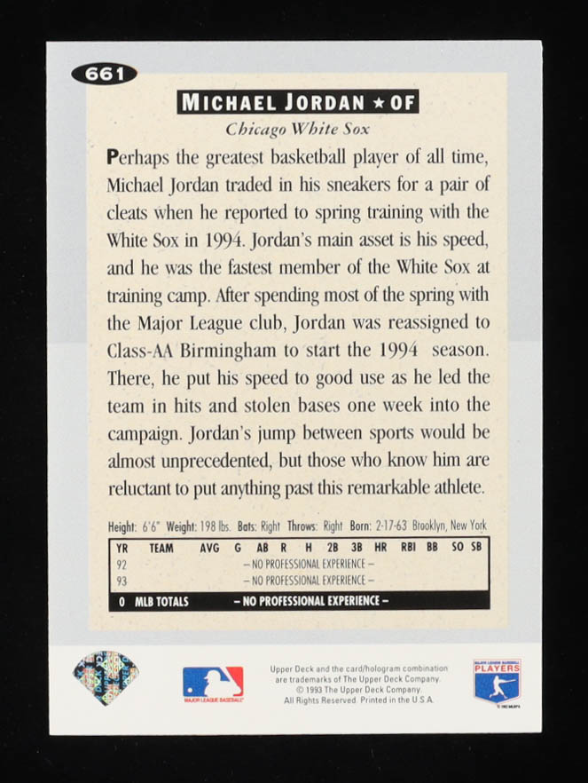 Michael Jordan 1994 Collector's Choice #661 RC at PristineAuction.com Michael Jordan 1994 Collector's Choice #661 RC at PristineAuction.com