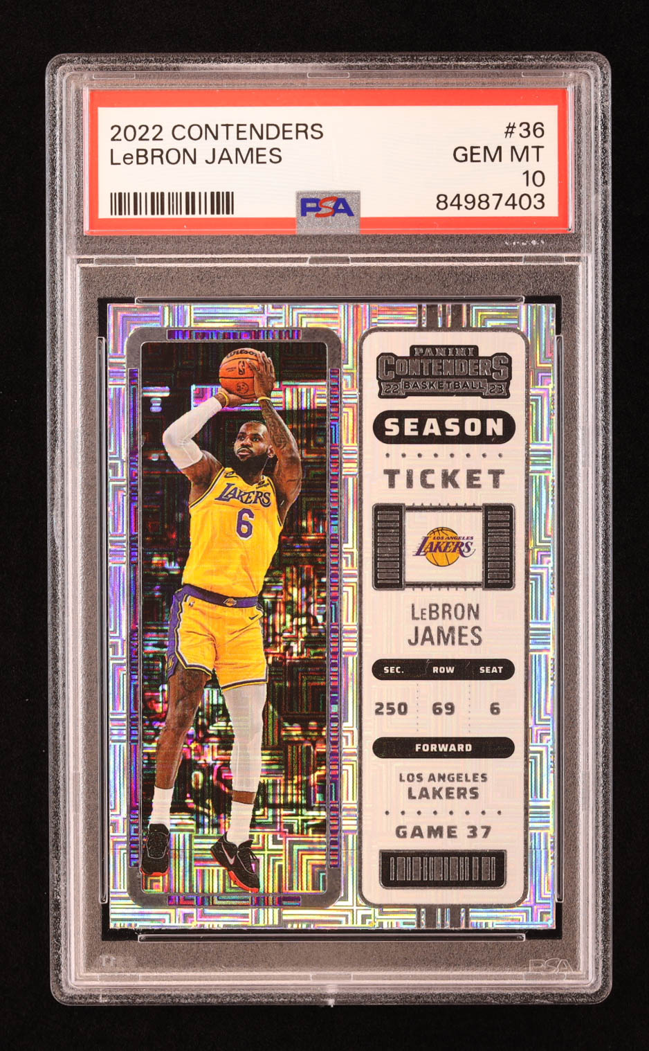LeBron James 2022-23 Panini Contenders #36 (PSA 10) at PristineAuction.com LeBron James 2022-23 Panini Contenders #36 (PSA 10) at PristineAuction.com