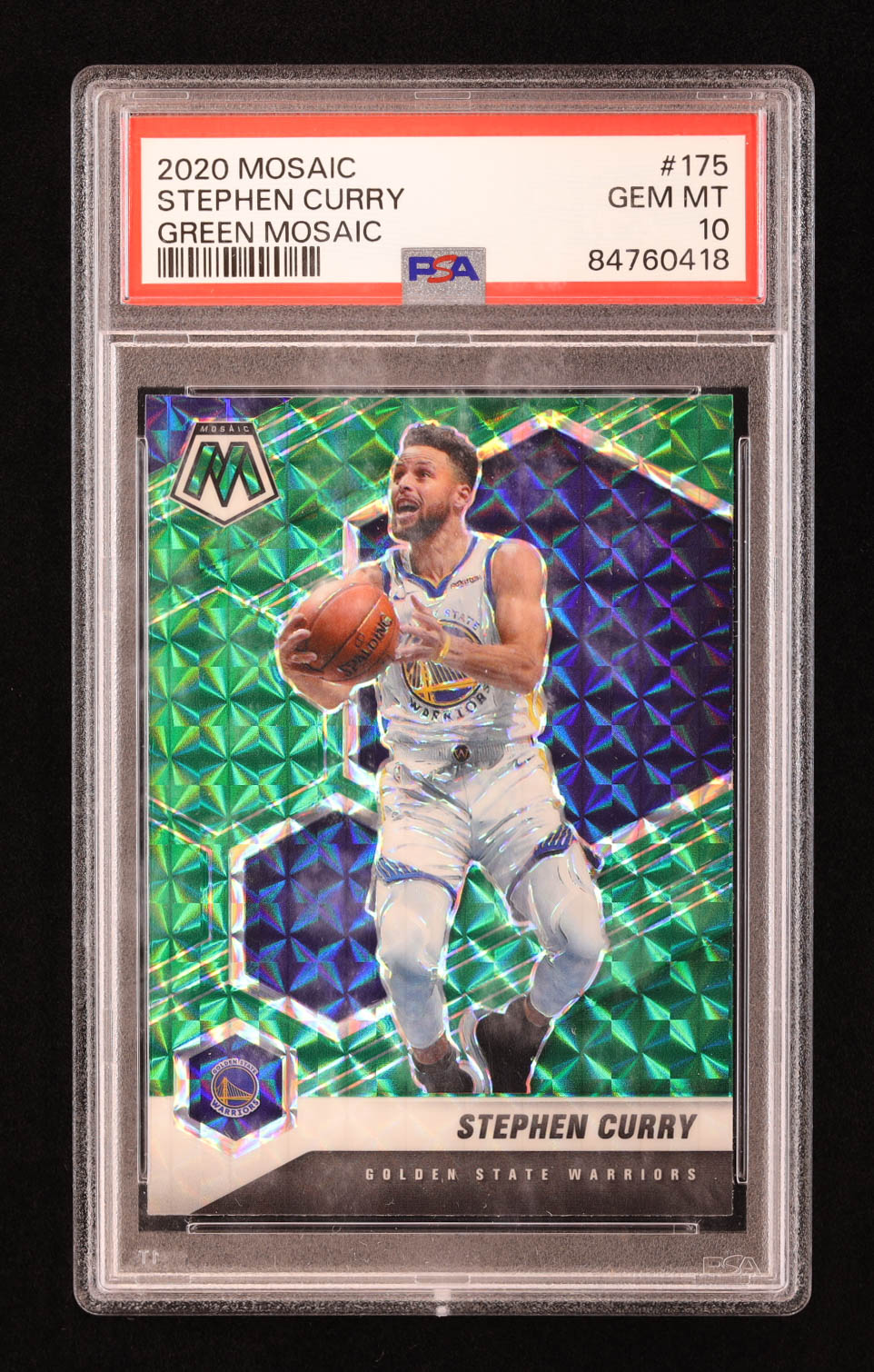 Stephen Curry 2020-21 Panini Mosaic Mosaic Green #175 (PSA 10) at PristineAuction.com Stephen Curry 2020-21 Panini Mosaic Mosaic Green #175 (PSA 10) at PristineAuction.com