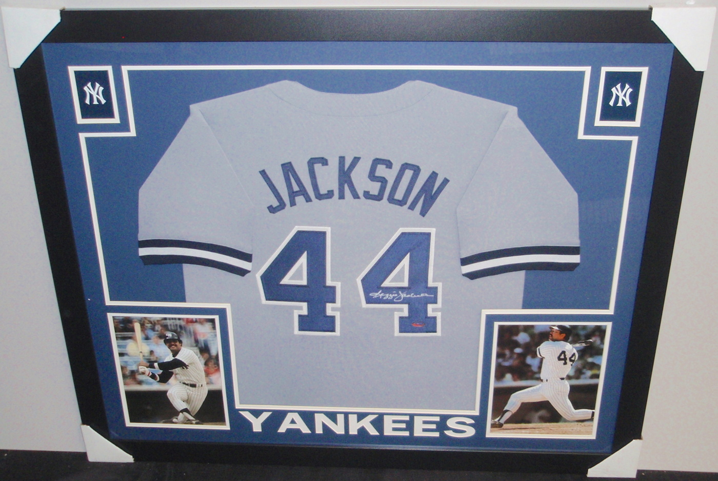 Reggie Jackson Signed Yankees 35x43 Custom Framed Jersey (TriStar COA) at PristineAuction.com Reggie Jackson Signed Yankees 35x43 Custom Framed Jersey (TriStar COA) at PristineAuction.com