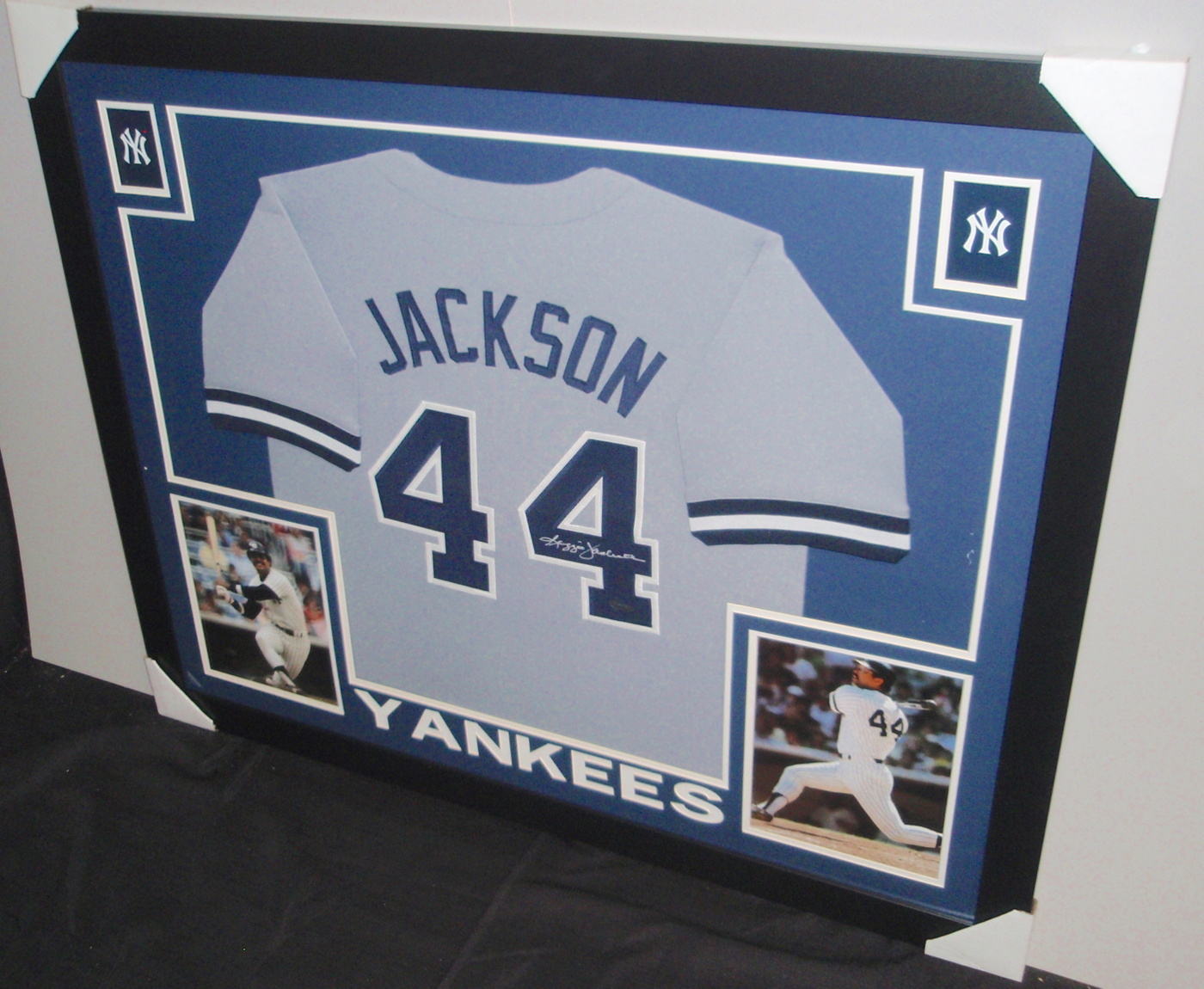 Reggie Jackson Signed Yankees 35x43 Custom Framed Jersey (TriStar COA) at PristineAuction.com Reggie Jackson Signed Yankees 35x43 Custom Framed Jersey (TriStar COA) at PristineAuction.com