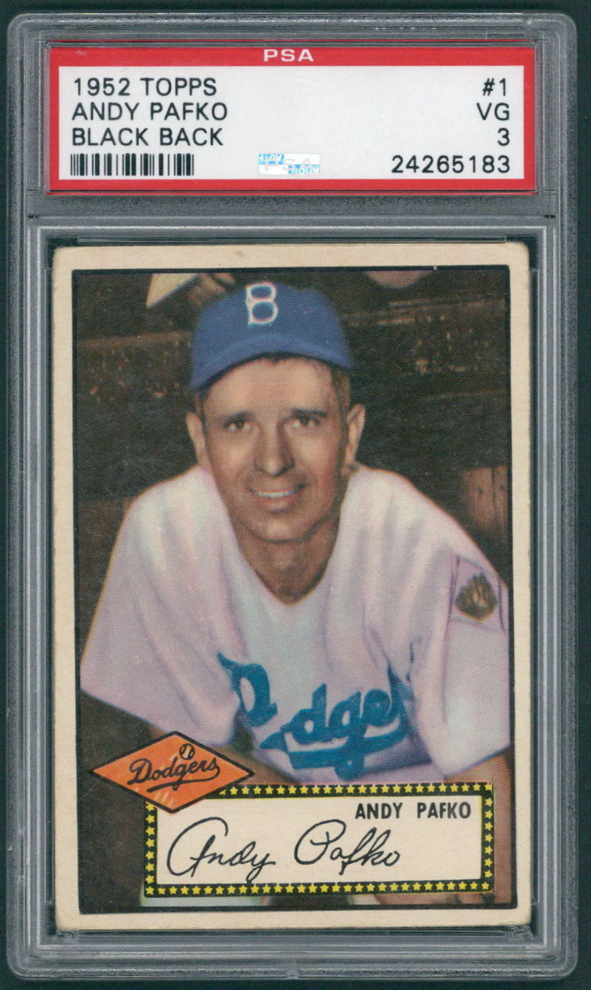 Andy Pafko 1952 Topps #1 (PSA 3) at PristineAuction.com Andy Pafko 1952 Topps #1 (PSA 3) at PristineAuction.com