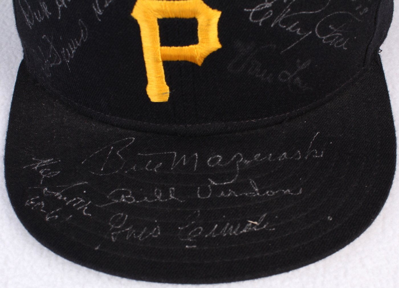 1960 Team-Signed Pittsburgh Pirates Hat with (9) Signatures Including Bob Friend, Roy Face, Gino Cimoli, Bill Mazeroski, Dick Groat, Vernon Law, Bob Oldis, Hal Smith & Bill Verdon (JSA ALOA) at PristineAuction.com 1960 Team-Signed Pittsburgh Pirates Hat with (9) Signatures Including Bob Friend, Roy Face, Gino Cimoli, Bill Mazeroski, Dick Groat, Vernon Law, Bob Oldis, Hal Smith & Bill Verdon (JSA ALOA) at PristineAuction.com