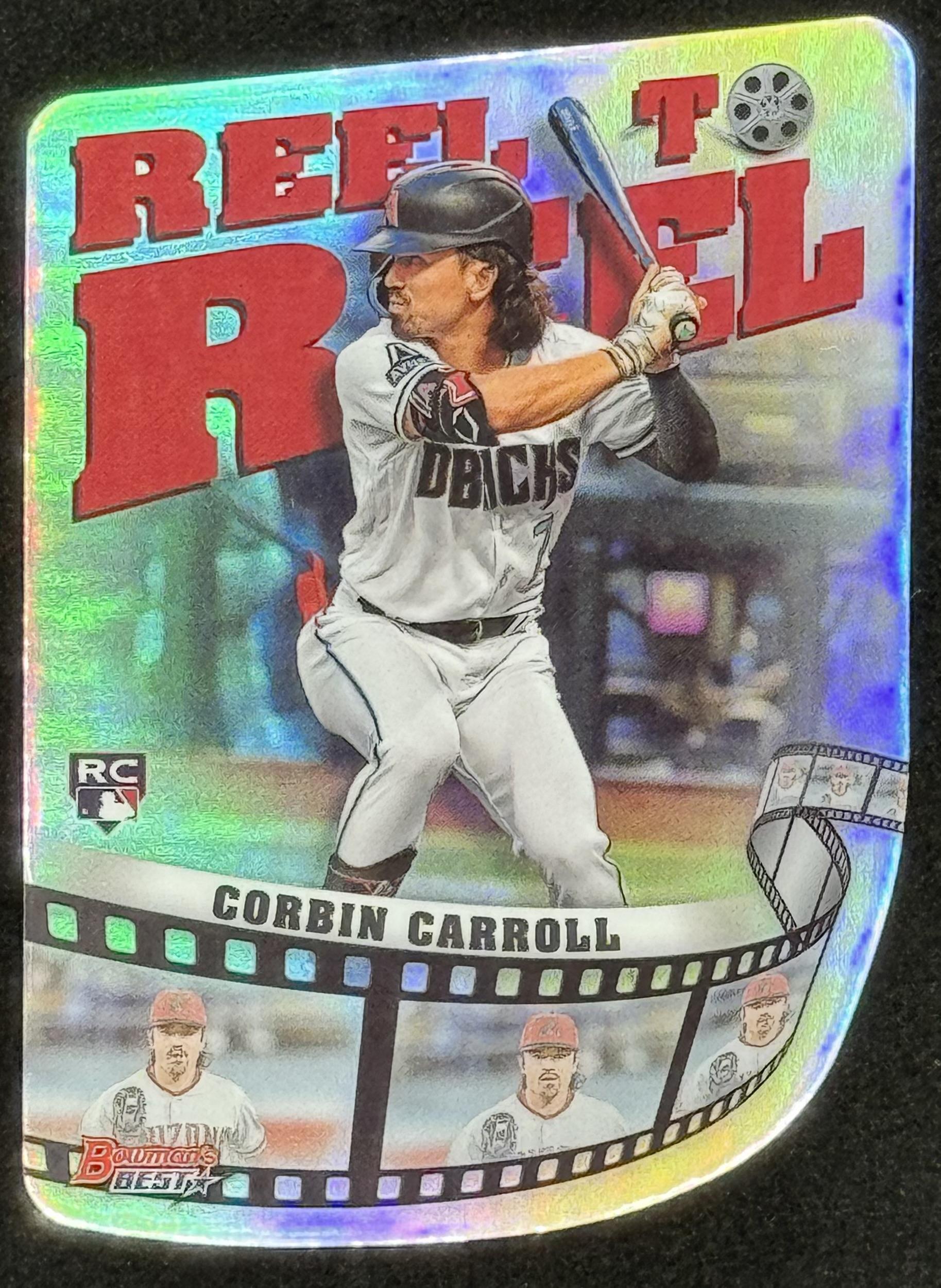 Corbin Carroll 2023 Bowman's Best Reel to Reel Die Cut #RR3 RC at PristineAuction.com Corbin Carroll 2023 Bowman's Best Reel to Reel Die Cut #RR3 RC at PristineAuction.com