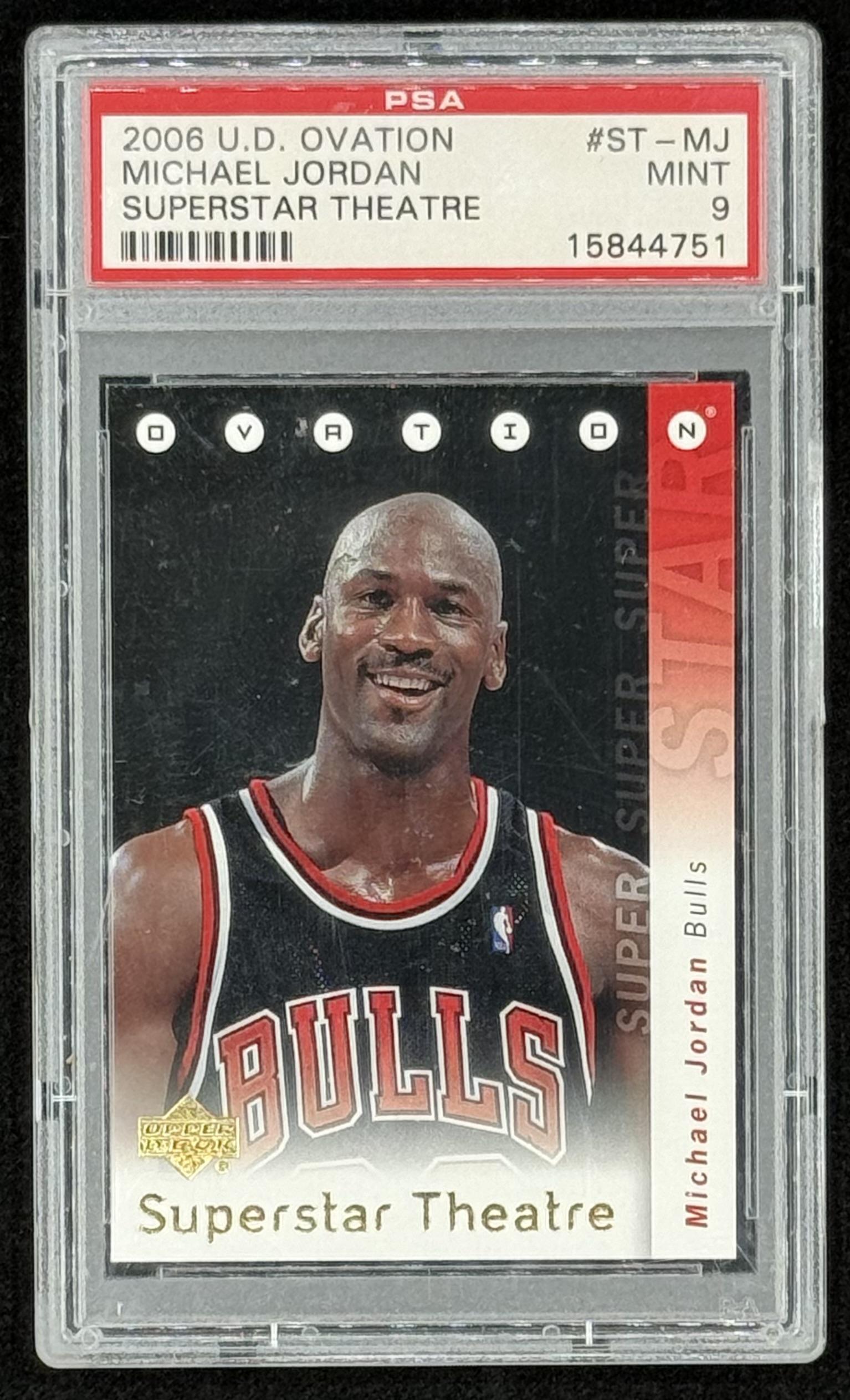 Michael Jordan 2006-07 Upper Deck Ovation Superstar Theatre #MJ (PSA 9) at PristineAuction.com Michael Jordan 2006-07 Upper Deck Ovation Superstar Theatre #MJ (PSA 9) at PristineAuction.com