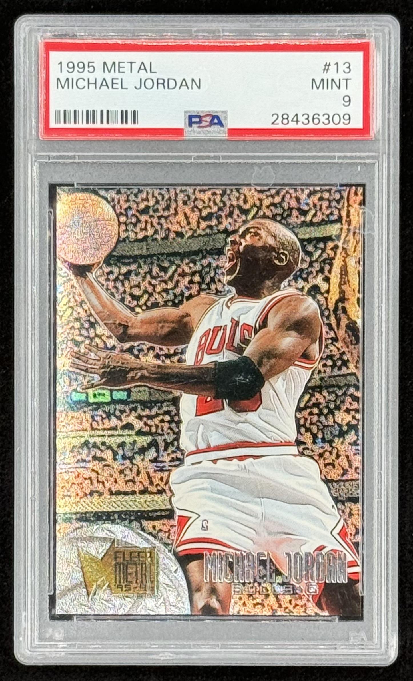 Michael Jordan 1995-96 Metal #13 (PSA 9) at PristineAuction.com Michael Jordan 1995-96 Metal #13 (PSA 9) at PristineAuction.com