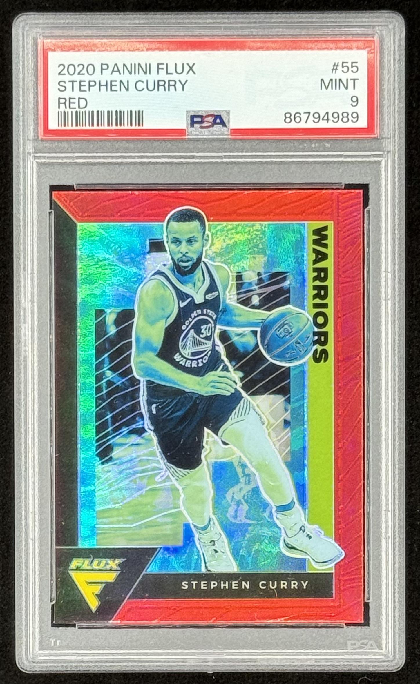 Stephen Curry 2020-21 Panini Flux Red #55 (PSA 9) at PristineAuction.com Stephen Curry 2020-21 Panini Flux Red #55 (PSA 9) at PristineAuction.com
