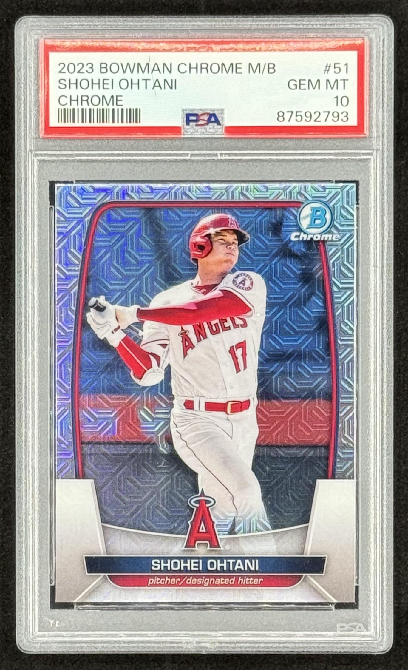Shohei Ohtani 2023 Bowman Chrome Mega Box #51 (PSA 10) at PristineAuction.com Shohei Ohtani 2023 Bowman Chrome Mega Box #51 (PSA 10) at PristineAuction.com