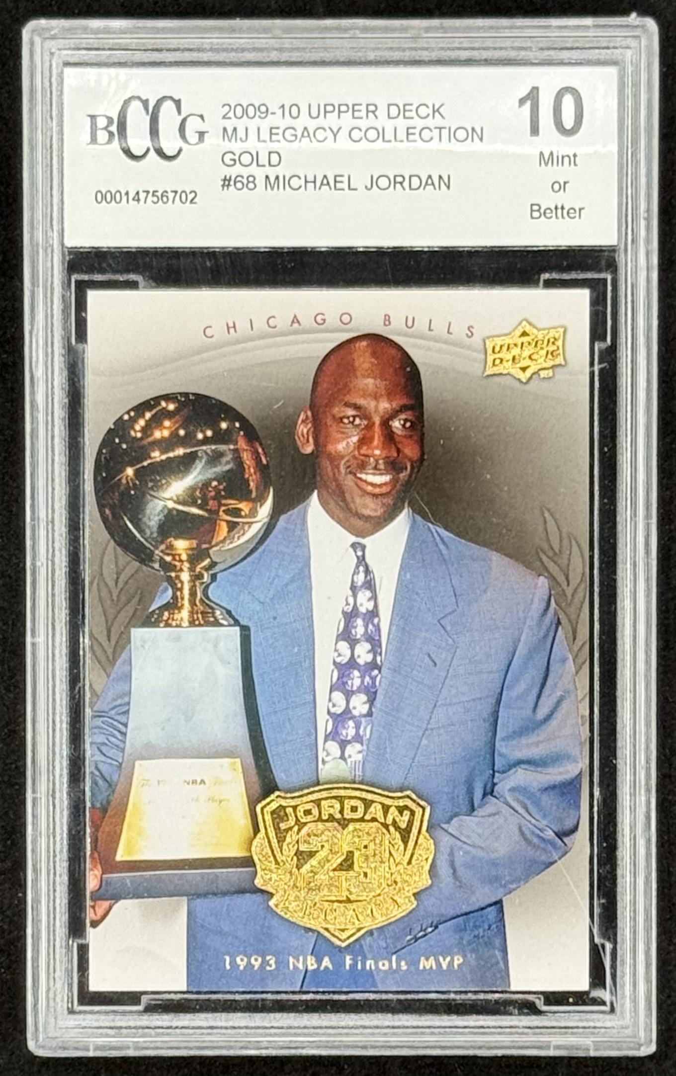 Michael Jordan 2009-10 Upper Deck Michael Jordan Legacy Collection Gold #68 (BCCG 10) at PristineAuction.com Michael Jordan 2009-10 Upper Deck Michael Jordan Legacy Collection Gold #68 (BCCG 10) at PristineAuction.com