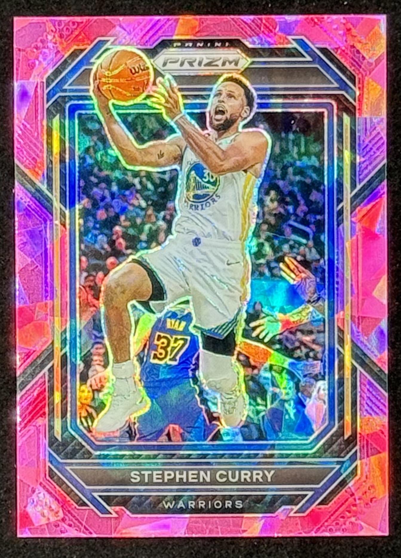 Stephen Curry 2022-23 Panini Prizm Prizms Pink Ice #101 at PristineAuction.com Stephen Curry 2022-23 Panini Prizm Prizms Pink Ice #101 at PristineAuction.com
