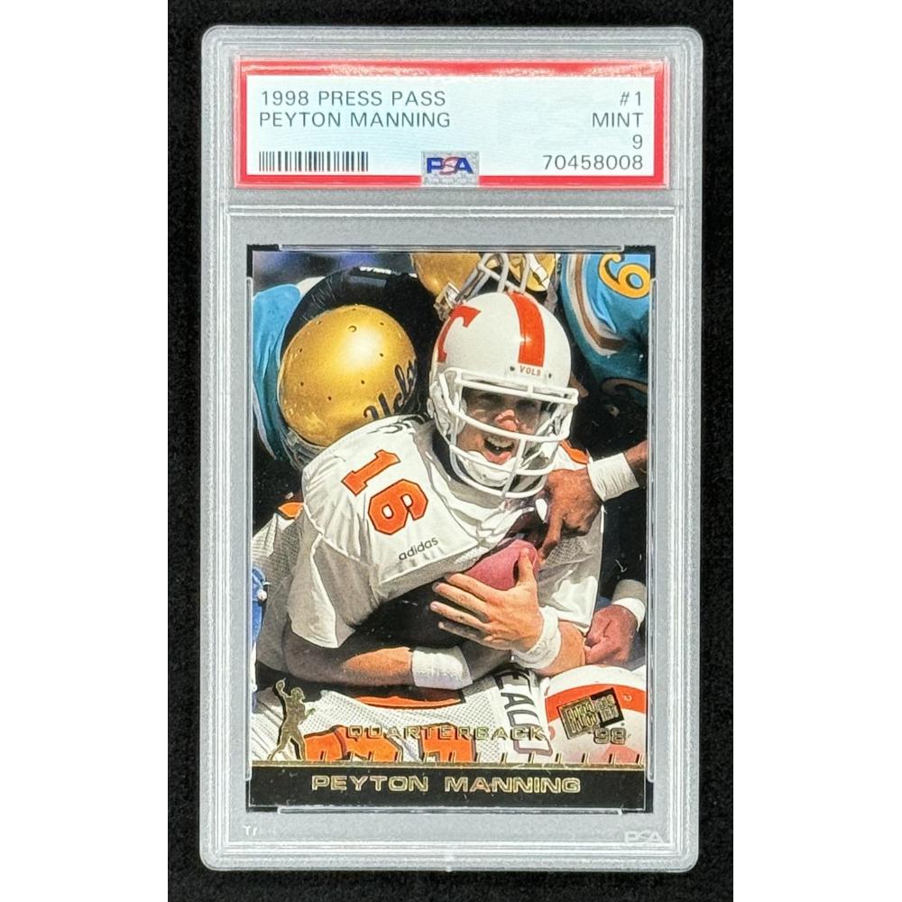 Peyton Manning 1998 Press Pass 1 RC (PSA 9) Pristine Auction