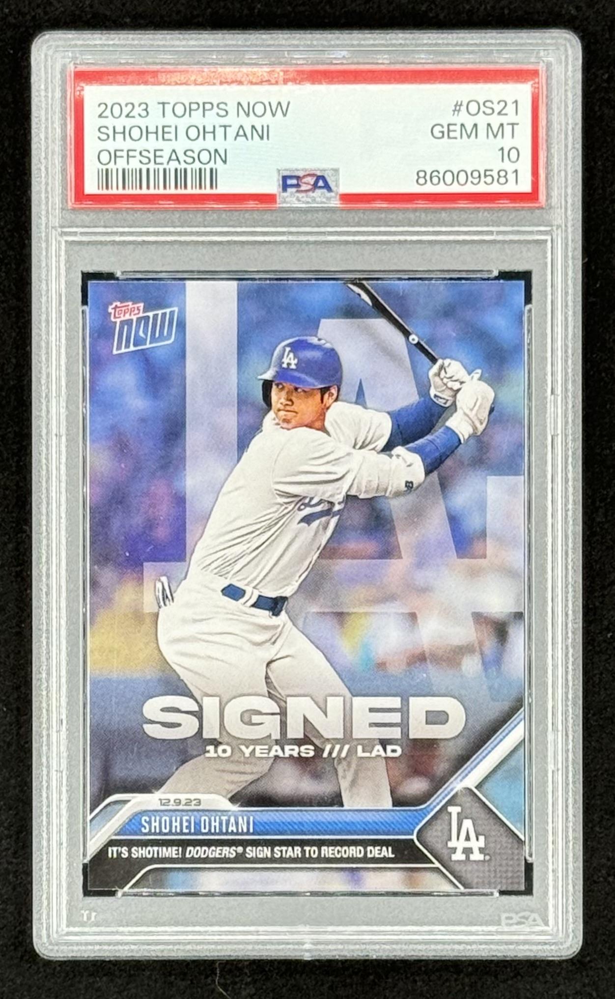 Shohei Ohtani 2023 Topps Now Offseason #OS21 (PSA 10) at PristineAuction.com Shohei Ohtani 2023 Topps Now Offseason #OS21 (PSA 10) at PristineAuction.com